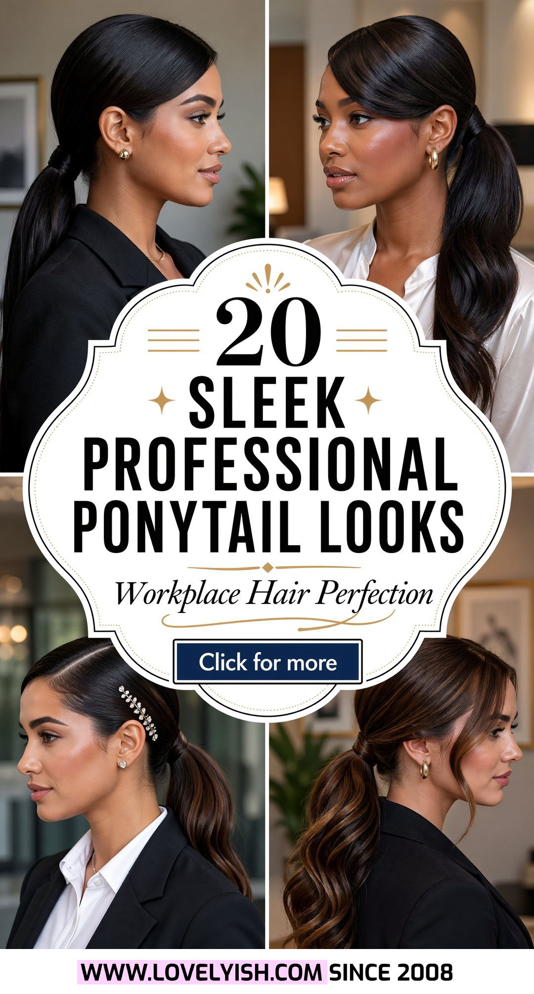 20 Sleek Professional Ponytail With Side Part Looks For Work - 20 Sleek Professional Ponytail With Side Part Looks For Work