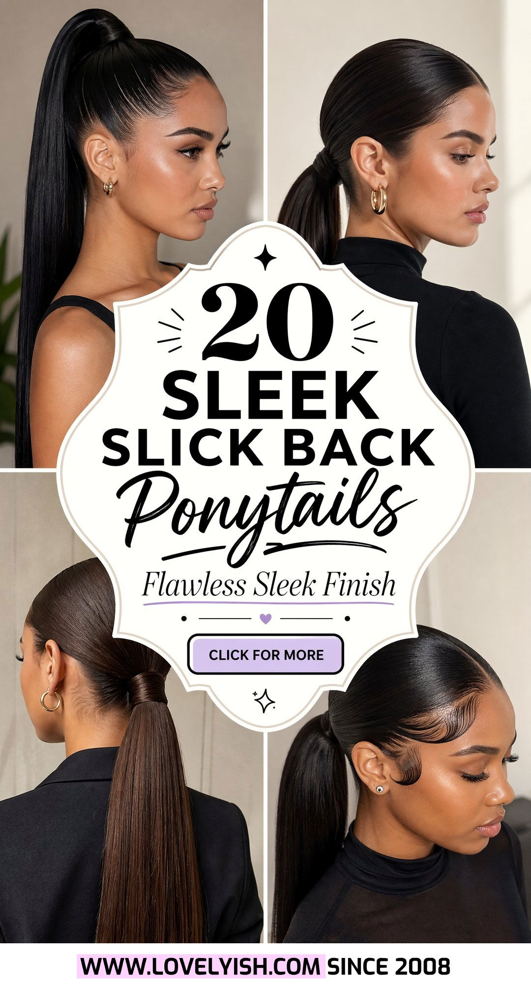 20 Sleek Slick Back Ponytail Ideas for a Flawless Finish - 20 Sleek Slick Back Ponytail Ideas for a Flawless Finish