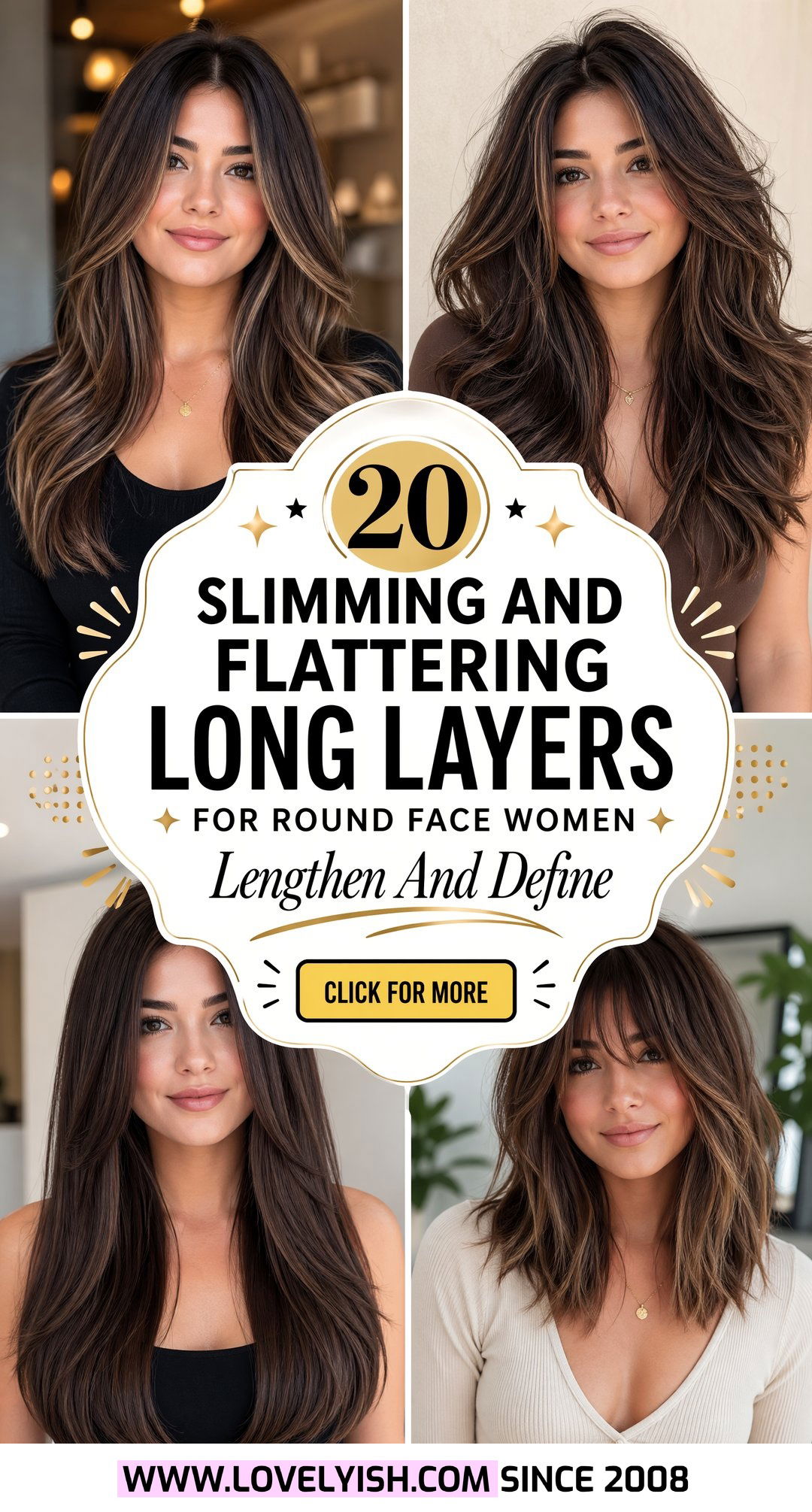 20 Slimming And Flattering Long Layers For Round Face Women - 20 Slimming And Flattering Long Layers For Round Face Women