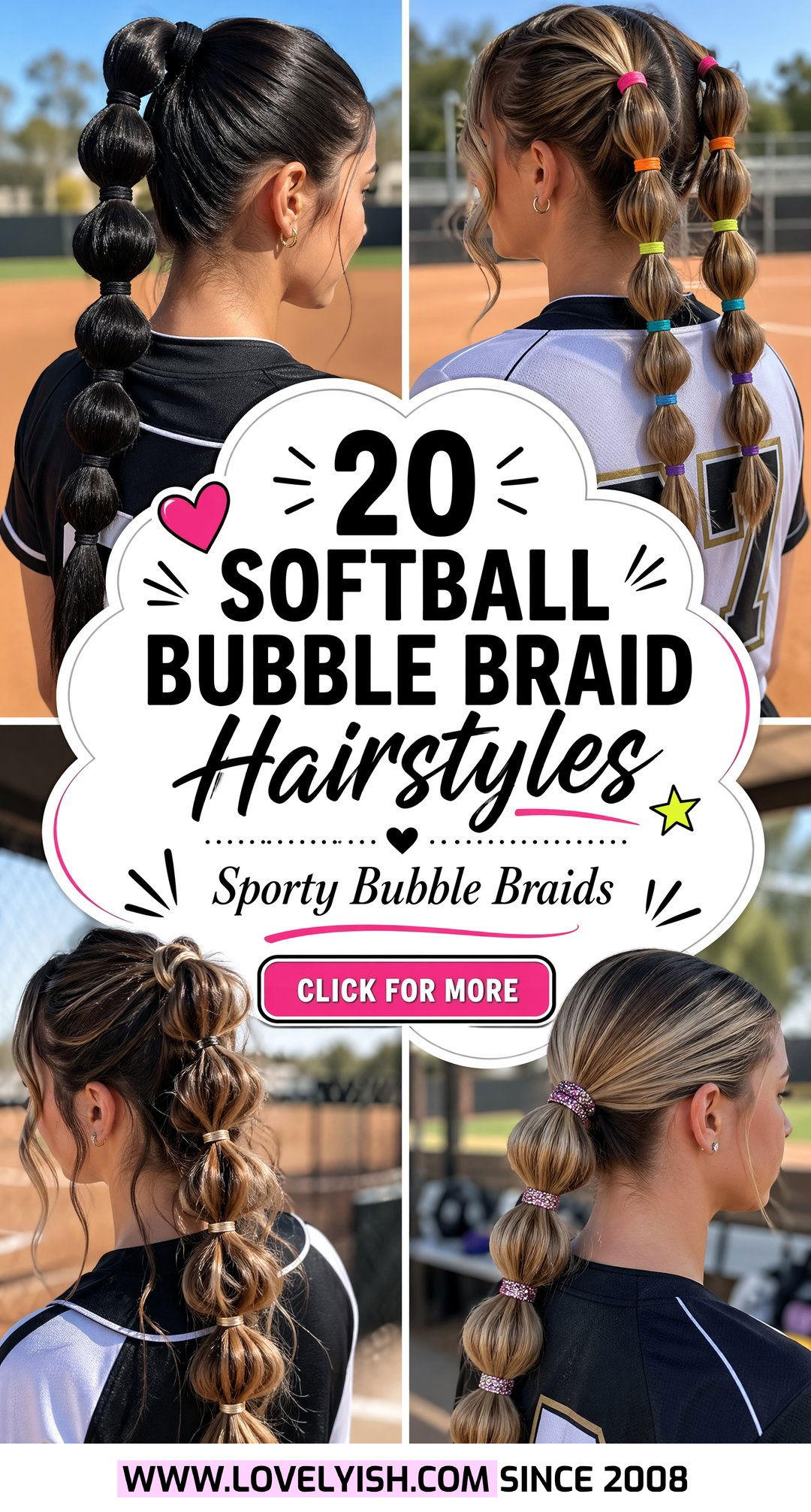 20 Softball Bubble Braid Hairstyle Ideas for Your Next Game - 20 Softball Bubble Braid Hairstyle Ideas for Your Next Game