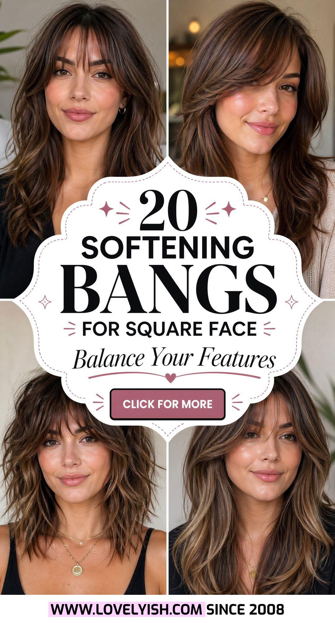 20 Softening Bangs For Square Face To Balance Your Features - 20 Softening Bangs For Square Face To Balance Your Features