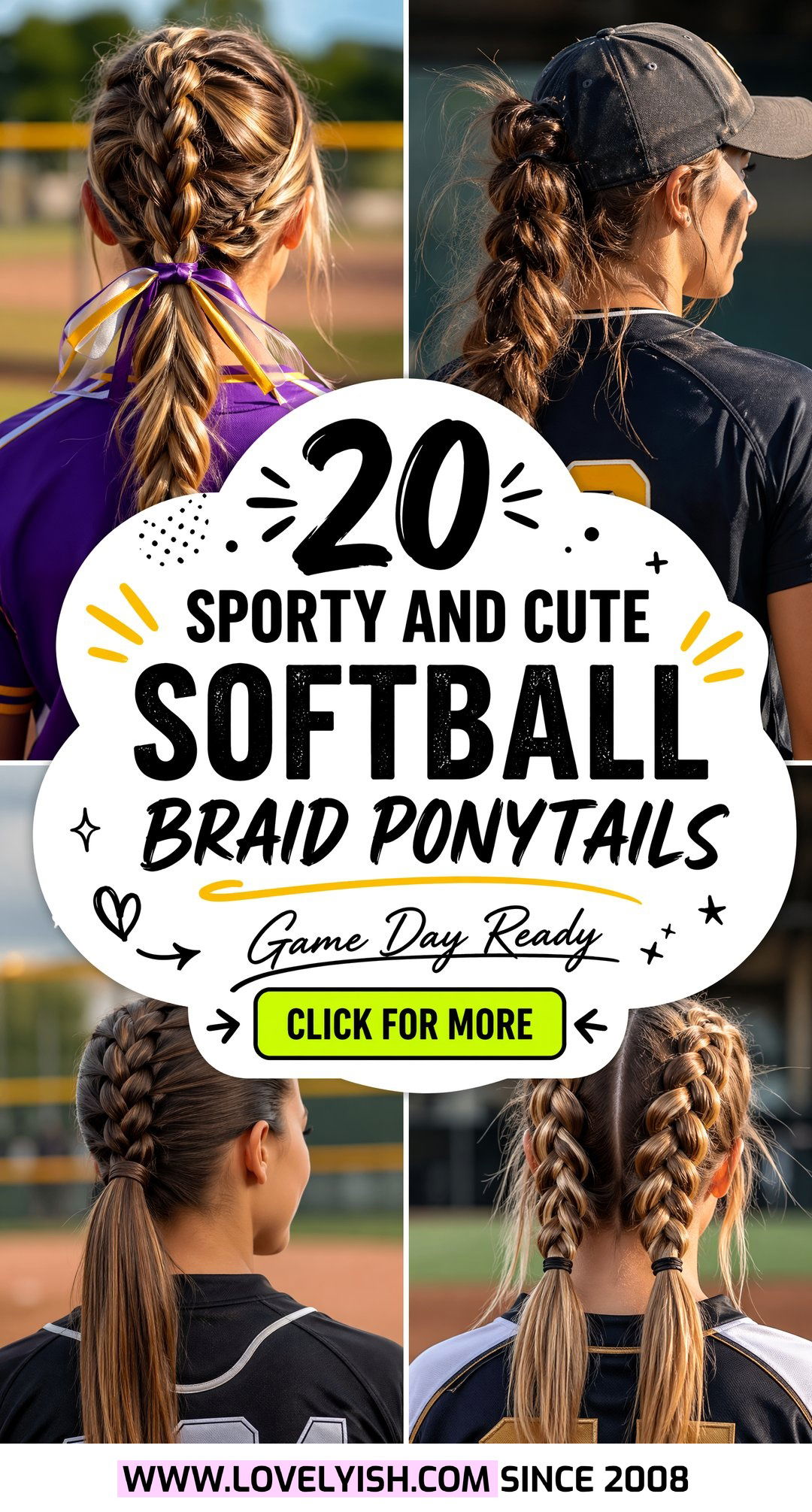 20 Sporty And Cute Softball Braid Ponytail Ideas For Game Day - 20 Sporty And Cute Softball Braid Ponytail Ideas For Game Day