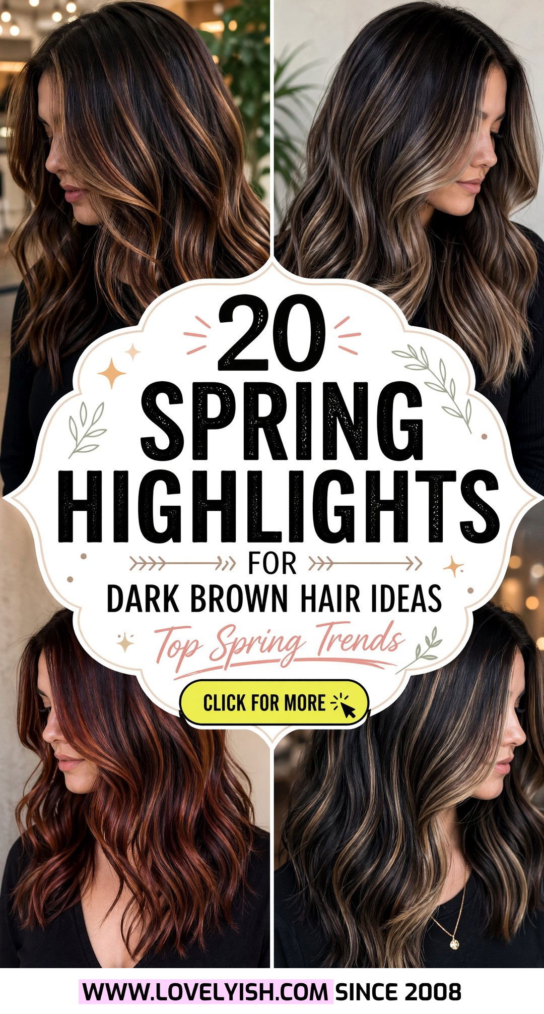 20 Spring Highlights for Dark Brown Hair Top Trends to Try - 20 Spring Highlights for Dark Brown Hair: Top Trends to Try