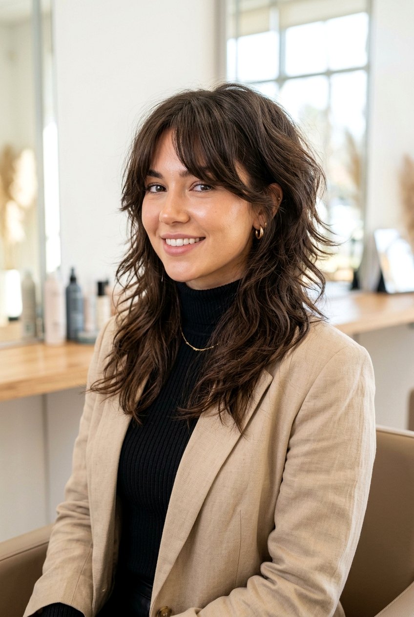 20 Step Haircut With Curtain Bangs And Side Part - 20 step haircut with curtain bangs - 20 step haircut with curtain bangs