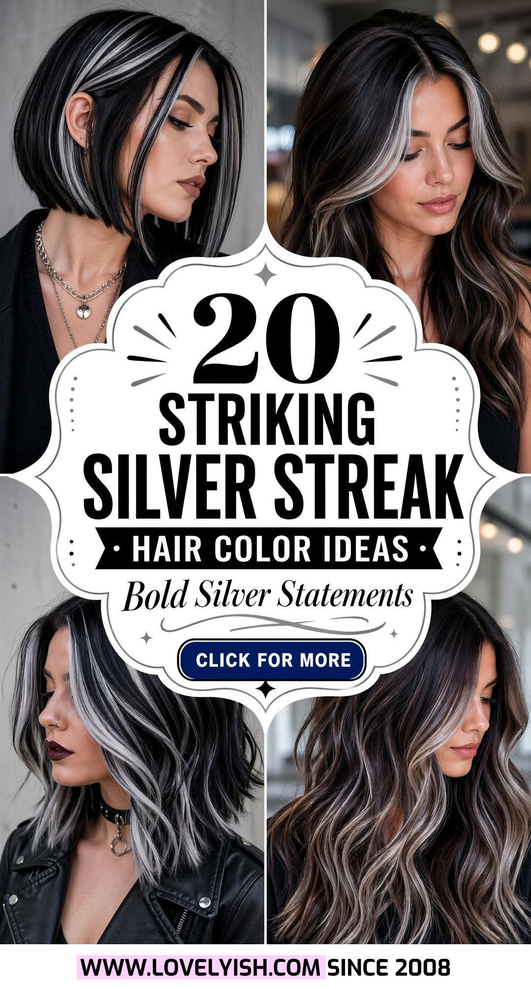 20 Striking Silver Streak Hair Color Ideas to Inspire You - 20 Striking Silver Streak Hair Color Ideas to Inspire You