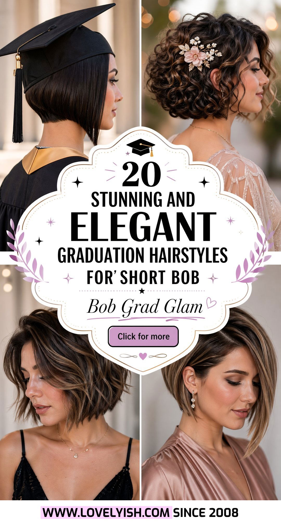 20 Stunning And Elegant Graduation Hairstyle For Short Bob - 20 Stunning And Elegant Graduation Hairstyle For Short Bob