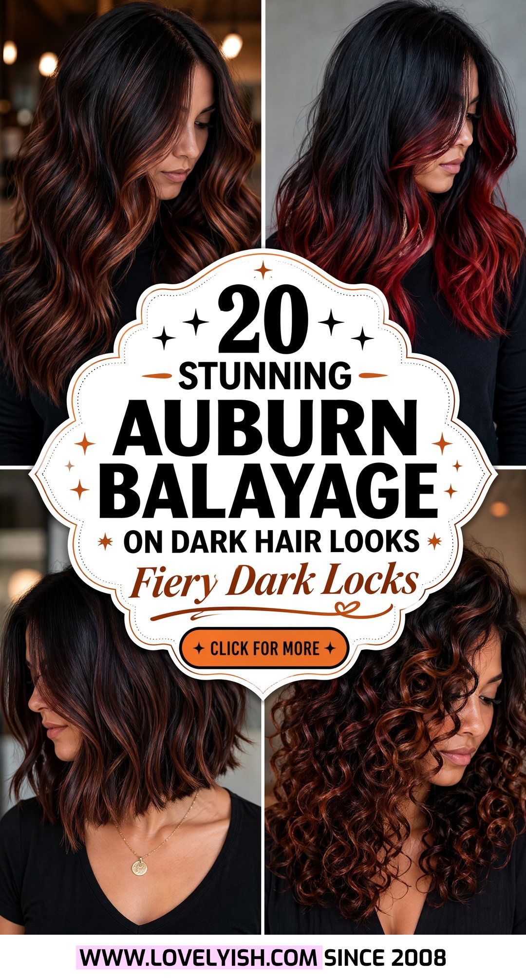 20 Stunning Auburn Balayage On Dark Hair Looks To Try Now - 20 Stunning Auburn Balayage On Dark Hair Looks To Try Now