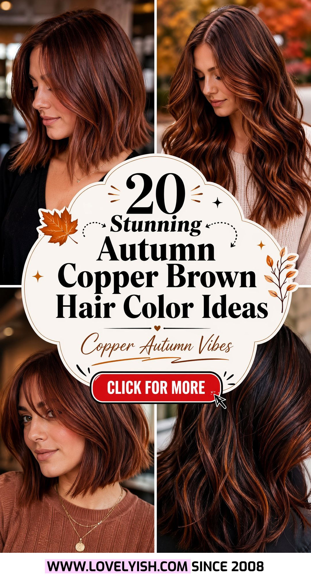 20 Stunning Autumn Copper Brown Hair Color Ideas to Try - 20 Stunning Autumn Copper Brown Hair Color Ideas to Try