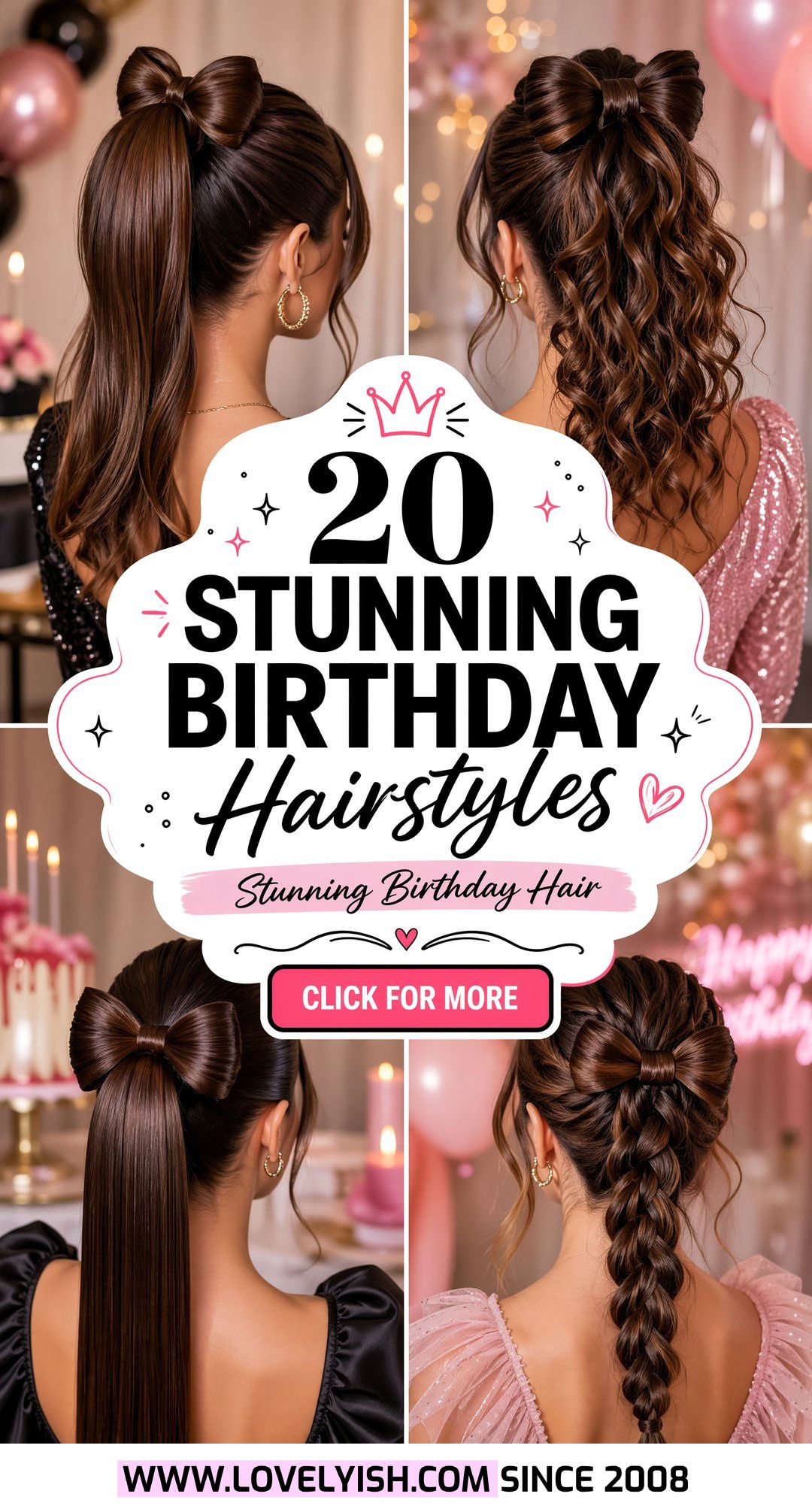20 Stunning Birthday Hairstyle Ideas With a Bow Ponytail - 20 Stunning Birthday Hairstyle Ideas With a Bow Ponytail