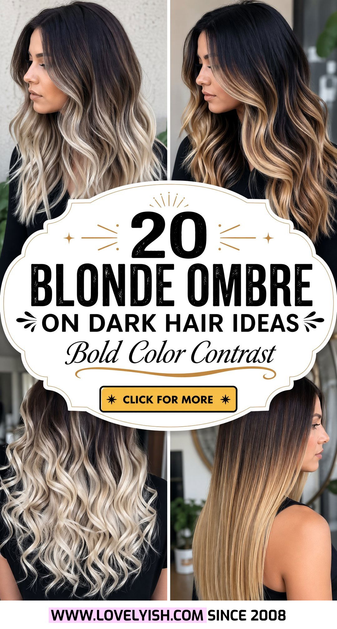 20 Stunning Blonde Ombre on Dark Hair Ideas for a Bold Look - 20 Stunning Blonde Ombre on Dark Hair Ideas for a Bold Look
