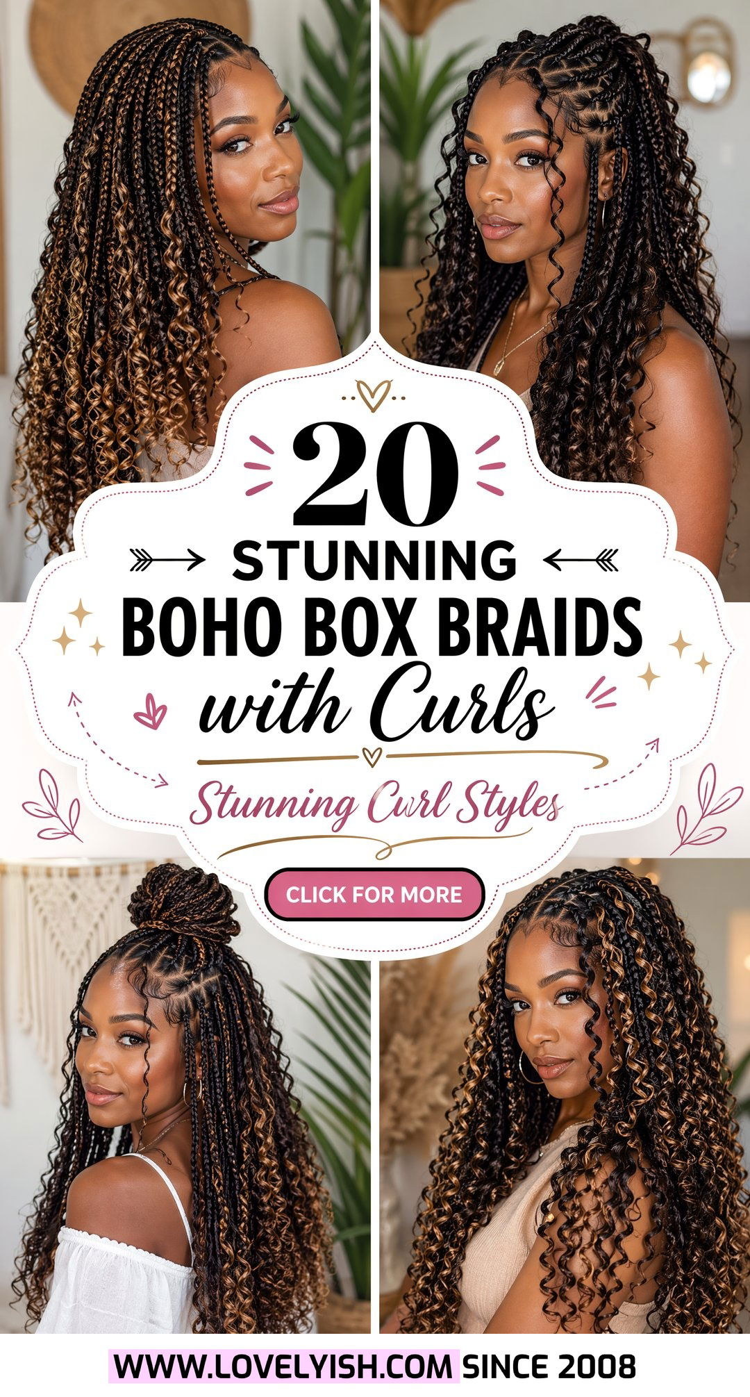 20 Stunning Boho Box Braids with Curls You Need to Try Now - 20 Stunning Boho Box Braids with Curls You Need to Try Now