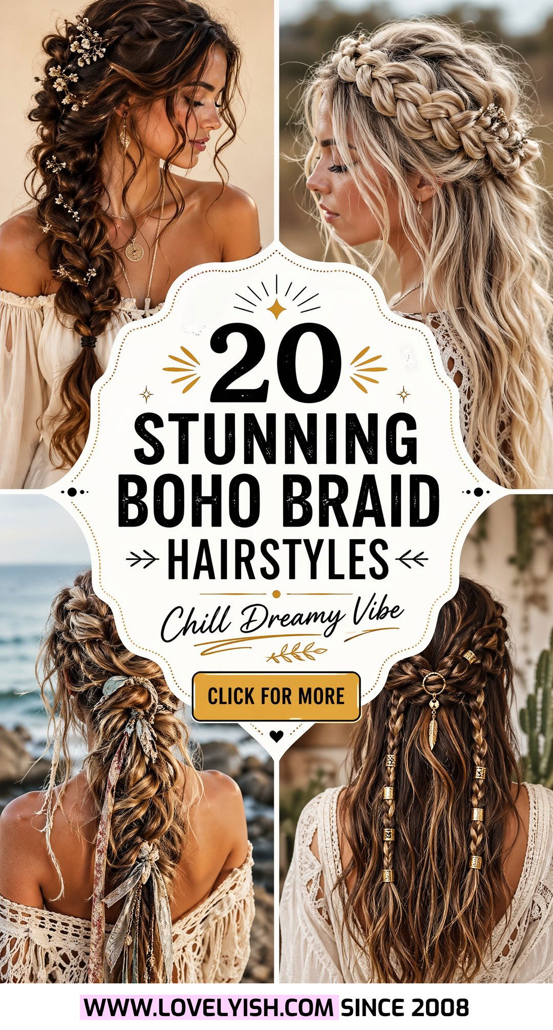 20 Stunning Boho Braid Hairstyles for a Chill Dreamy Vibe - 20 Stunning Boho Braid Hairstyles for a Chill, Dreamy Vibe
