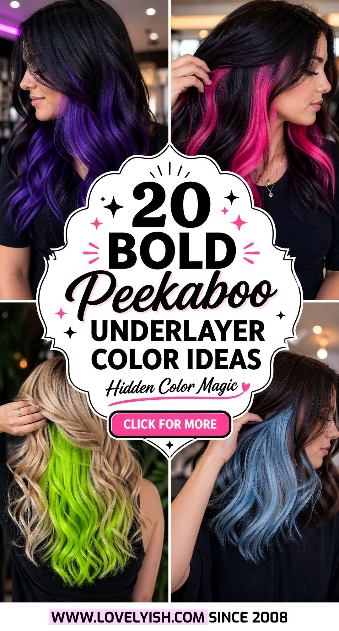 20 Stunning Bold Peekaboo Underlayer Color Ideas For You - 20 Stunning Bold Peekaboo Underlayer Color Ideas For You