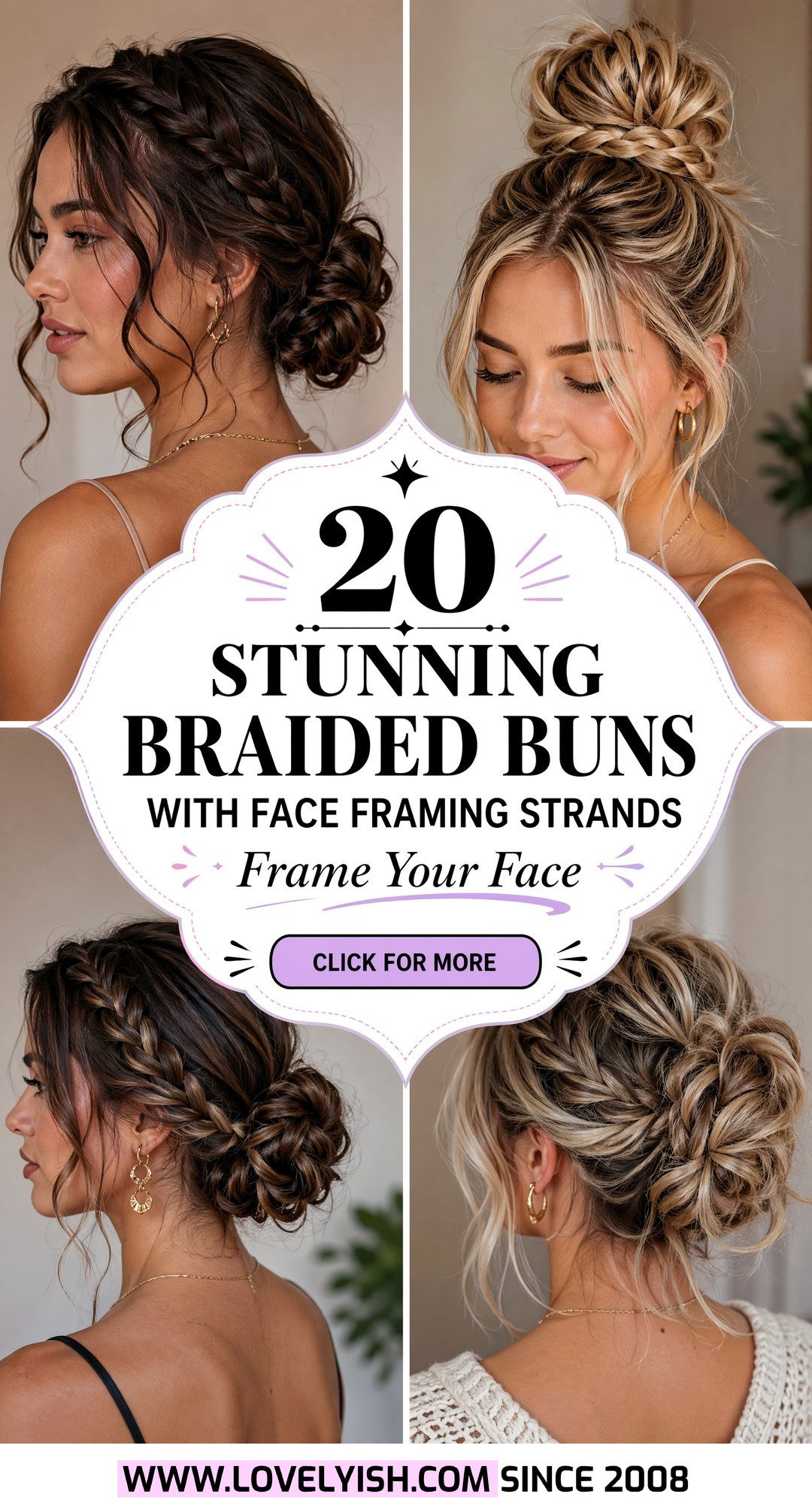 20 Stunning Braided Bun with Face Framing Strands Ideas - 20 Stunning Braided Bun with Face Framing Strands Ideas