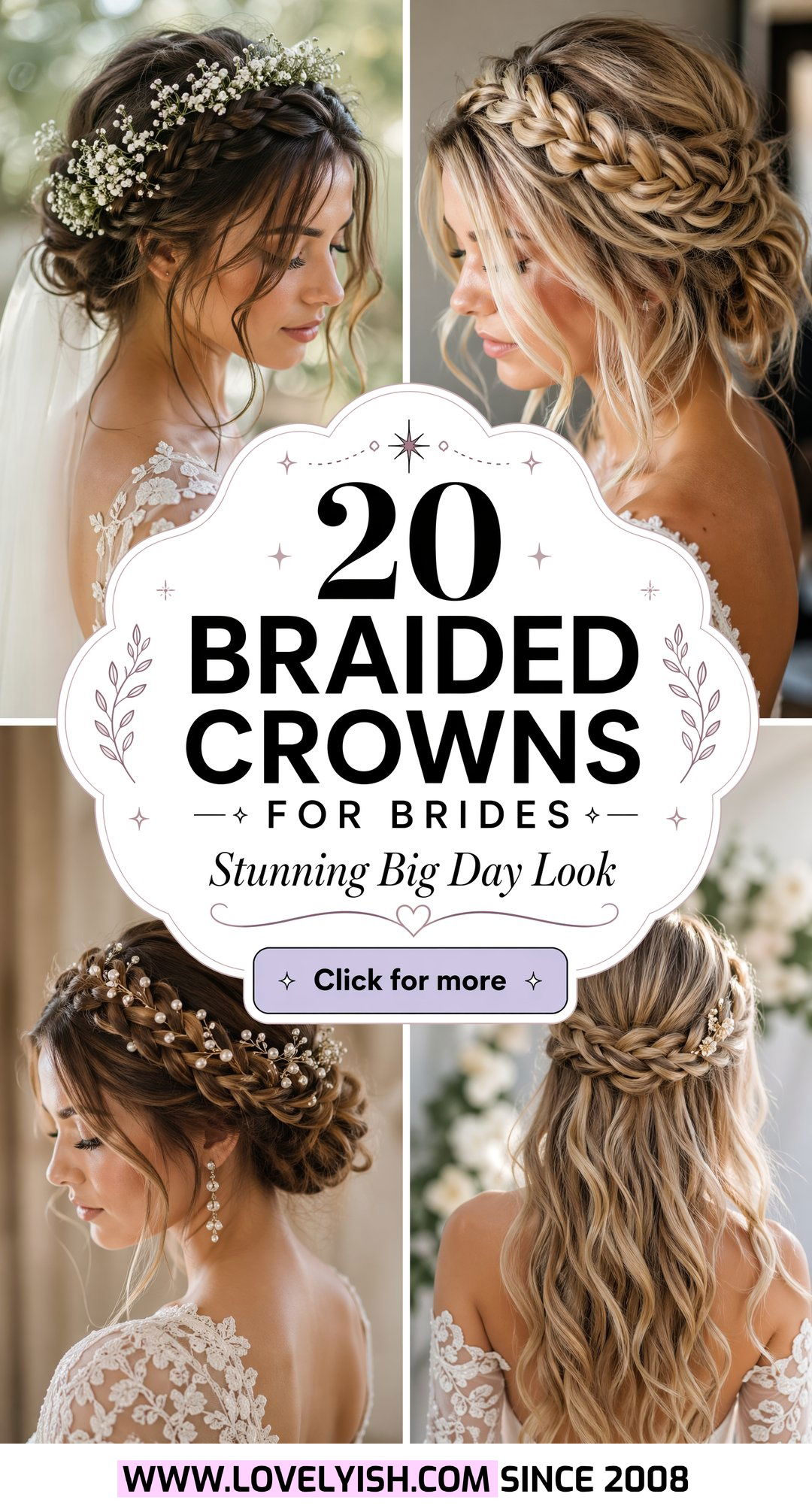 20 Stunning Braided Crown for Brides Ideas on Your Big Day - 20 Stunning Braided Crown for Brides Ideas on Your Big Day