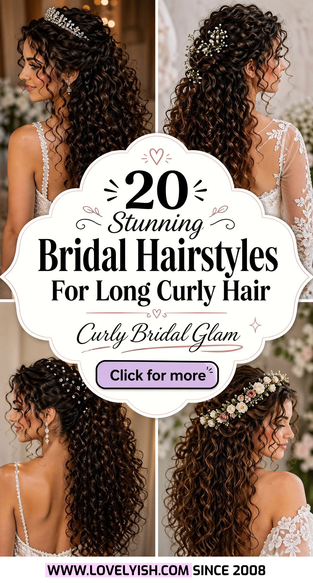 20 Stunning Bridal Hairstyle For Long Curly Hair Ideas - 20 Stunning Bridal Hairstyle For Long Curly Hair Ideas