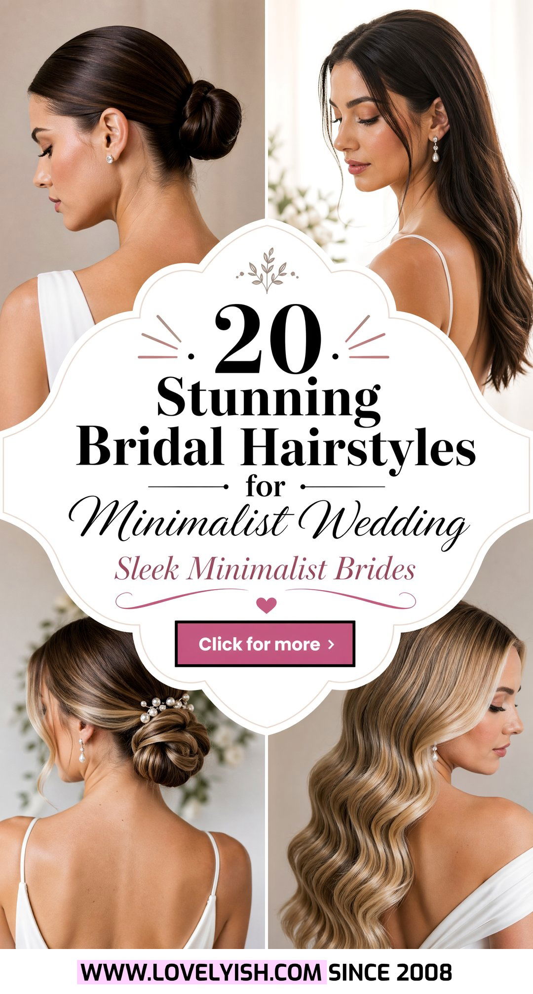 20 Stunning Bridal Hairstyle for Minimalist Wedding Ideas - 20 Stunning Bridal Hairstyle for Minimalist Wedding Ideas
