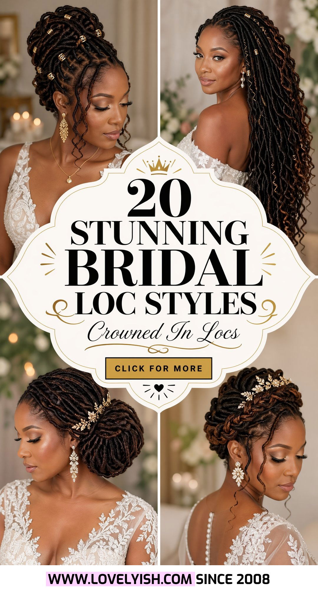 20 Stunning Bridal Loc Styles for Your Wedding Day Look - 20 Stunning Bridal Loc Styles for Your Wedding Day Look