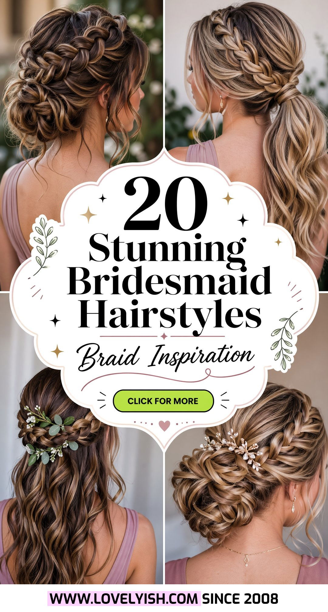 20 Stunning Bridesmaid Hairstyles with Braids to Inspire - 20 Stunning Bridesmaid Hairstyles with Braids to Inspire