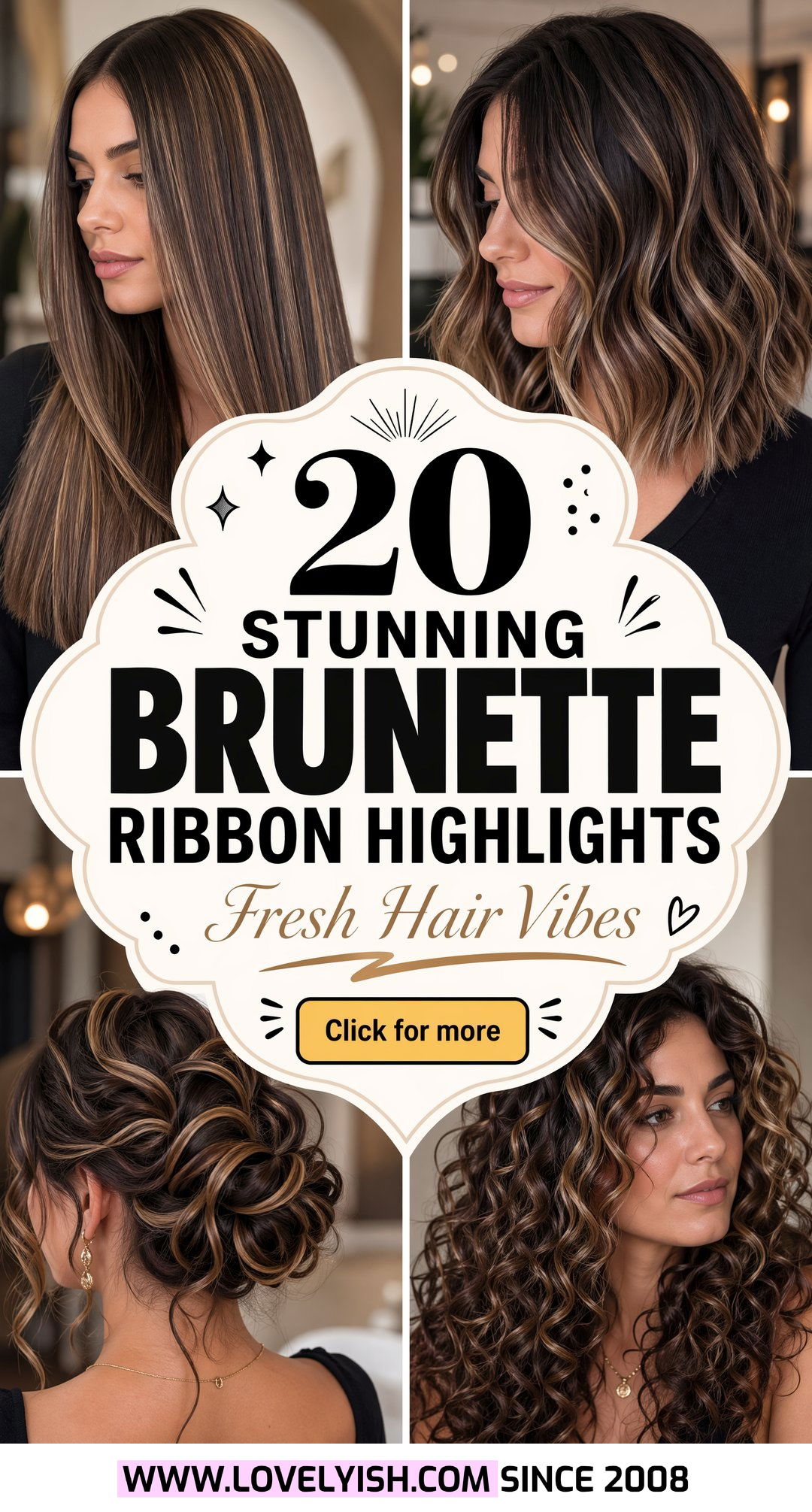 20 Stunning Brunette Ribbon Highlights for a Fresh Look - 20 Stunning Brunette Ribbon Highlights for a Fresh Look