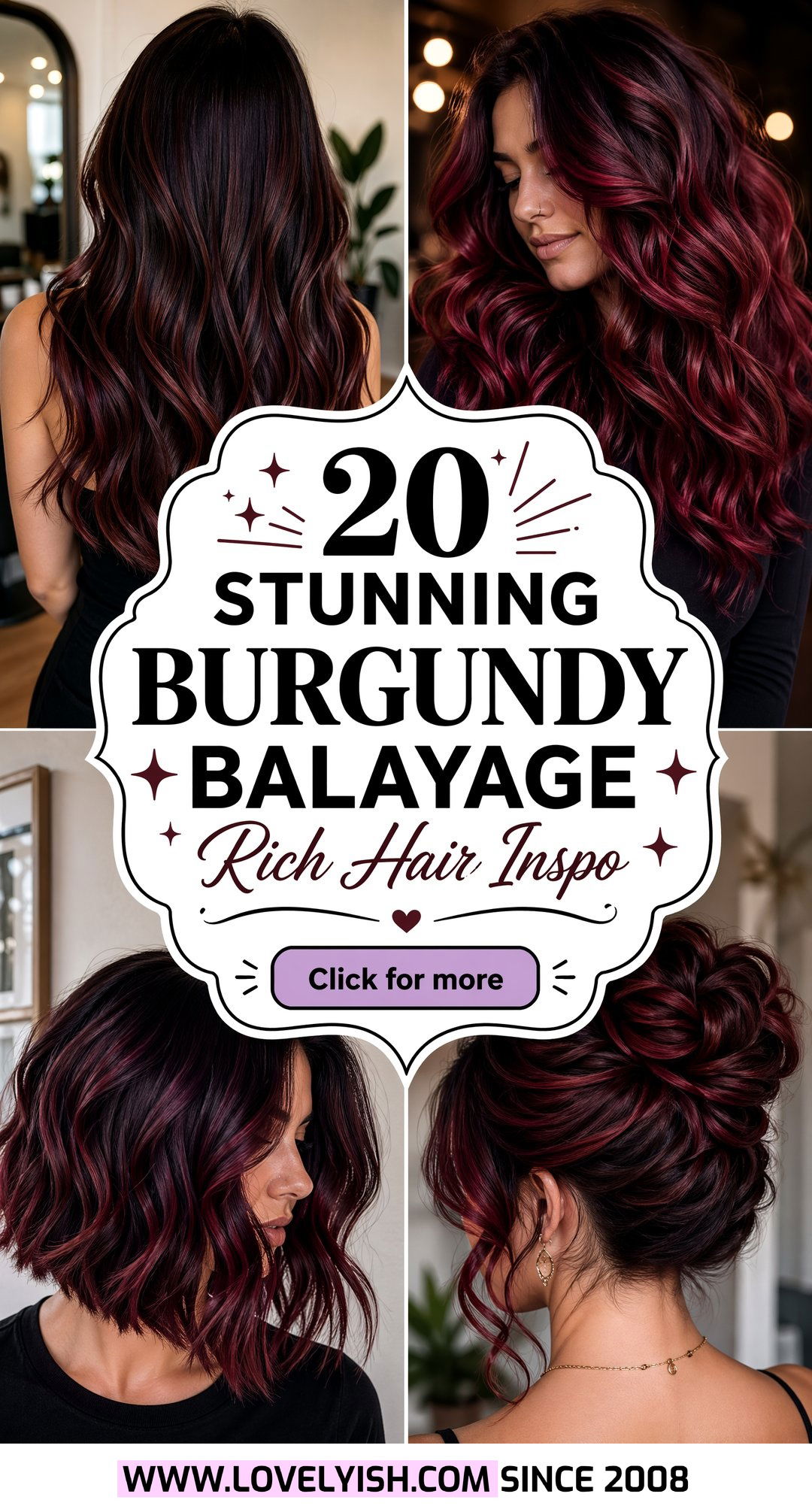 20 Stunning Burgundy Balayage on Dark Hair to Inspire You - 20 Stunning Burgundy Balayage on Dark Hair to Inspire You