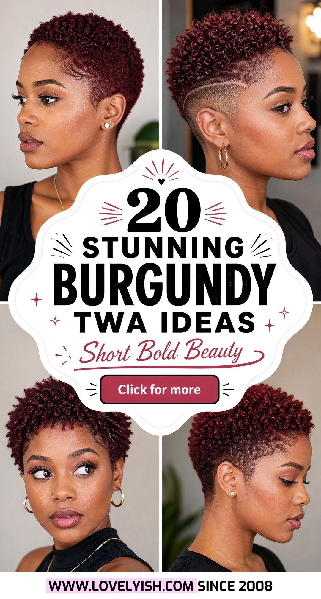 20 Stunning Burgundy TWA Hairstyle Ideas for a Bold Look - 20 Stunning Burgundy TWA Hairstyle Ideas for a Bold Look