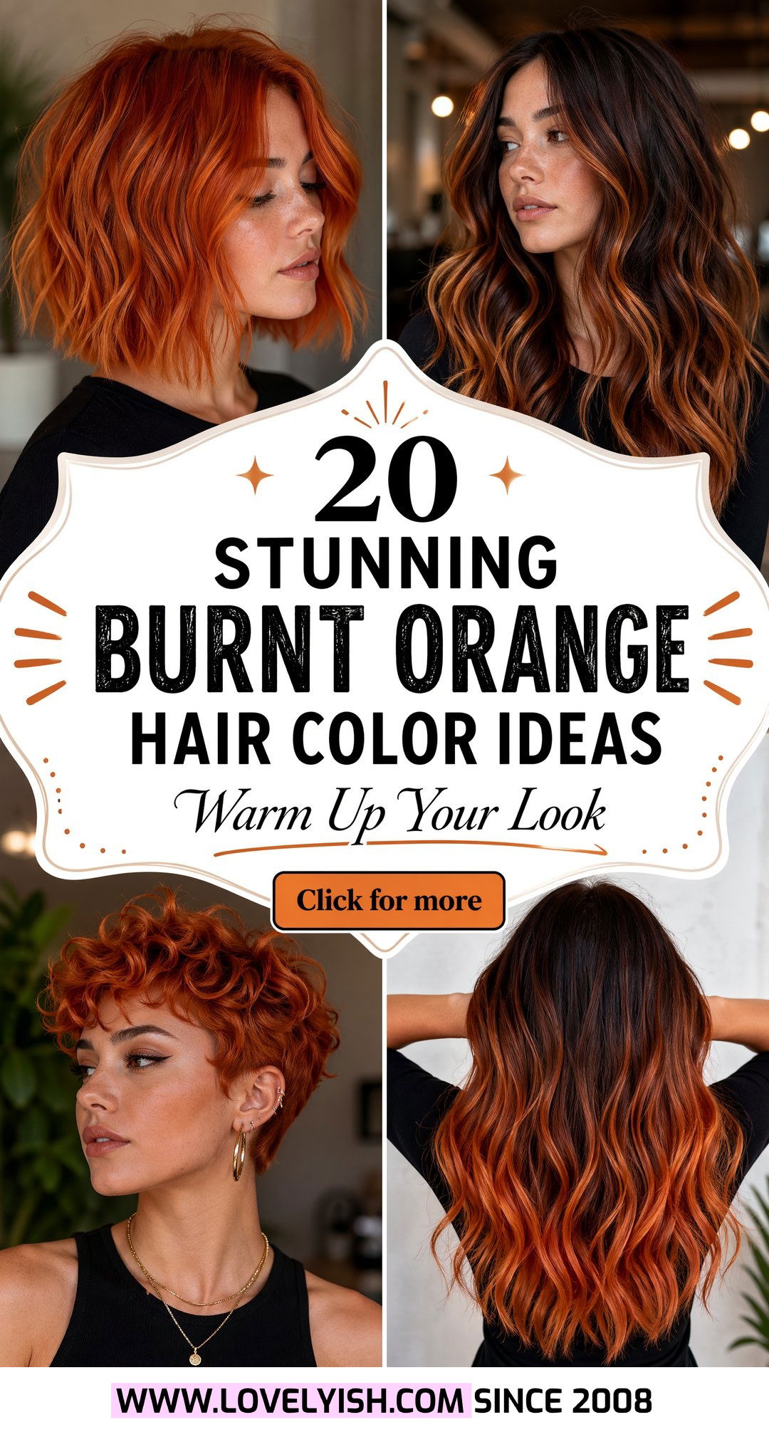 20 Stunning Burnt Orange Hair Color Ideas to Try This Year - 20 Stunning Burnt Orange Hair Color Ideas to Try This Year
