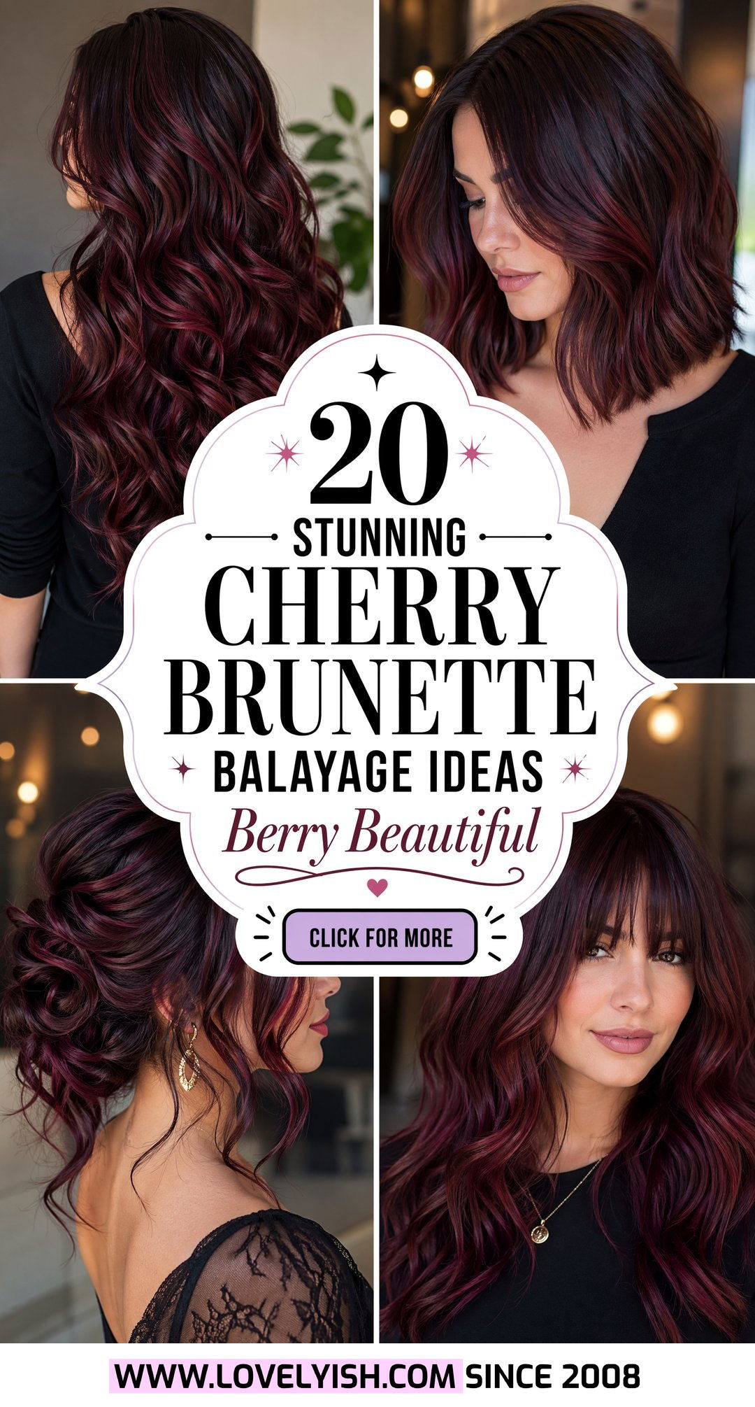 20 Stunning Cherry Brunette Balayage Ideas for Your Hair - 20 Stunning Cherry Brunette Balayage Ideas for Your Hair