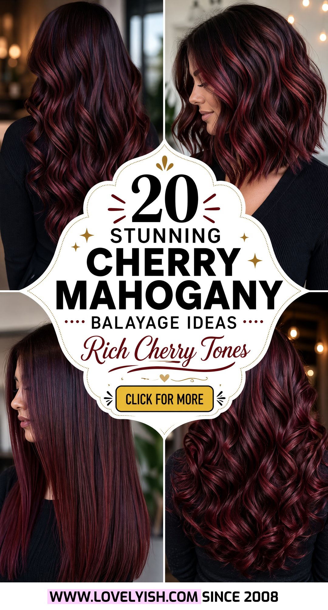 20 Stunning Cherry Mahogany Balayage Ideas for Your Hair - 20 Stunning Cherry Mahogany Balayage Ideas for Your Hair