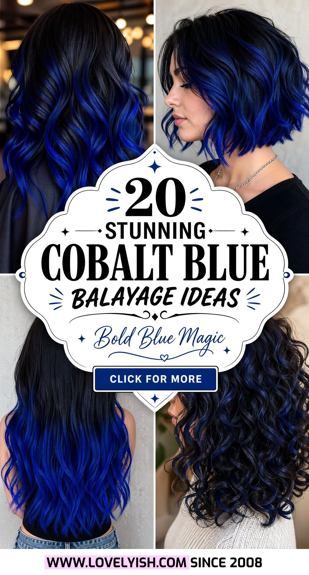 20 Stunning Cobalt Blue Balayage Ideas for Your Bold Look - 20 Stunning Cobalt Blue Balayage Ideas for Your Bold Look