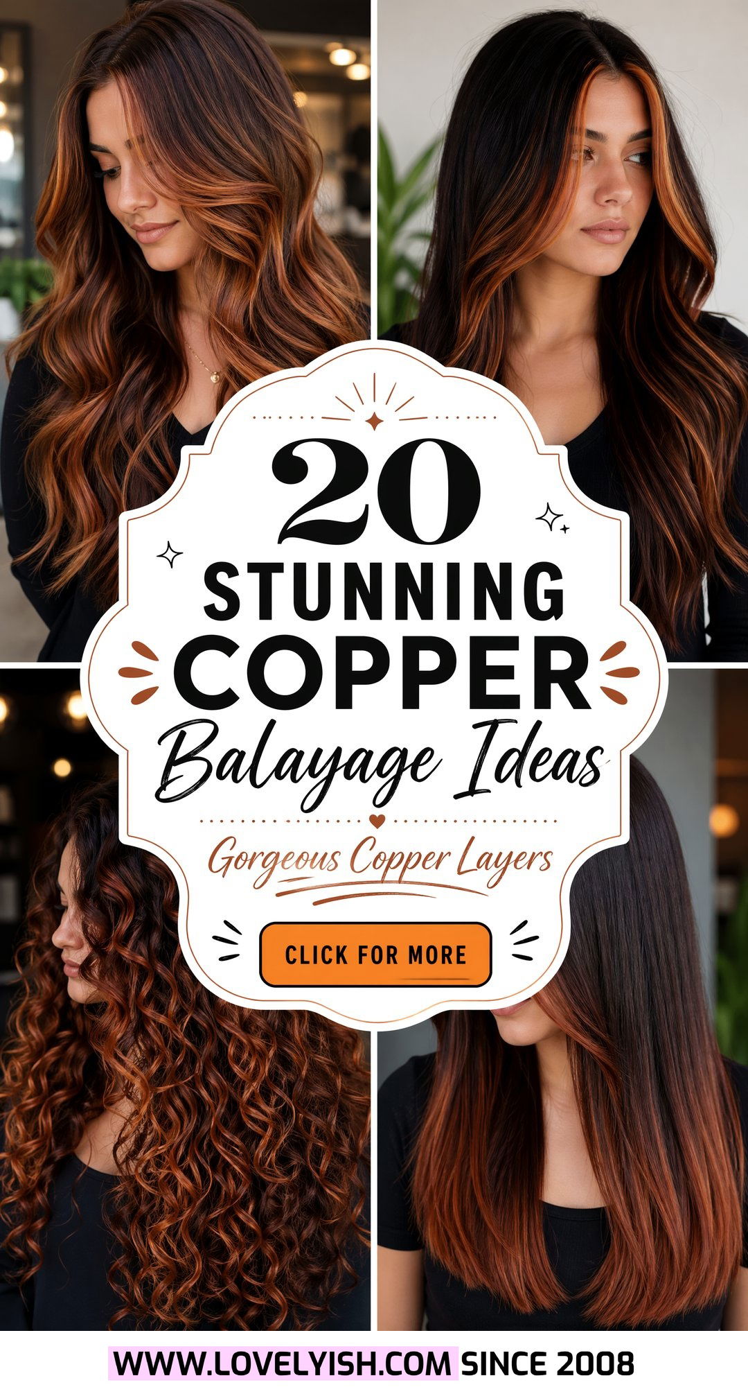20 Stunning Copper Balayage Ideas for Long Layered Hair - 20 Stunning Copper Balayage Ideas for Long Layered Hair