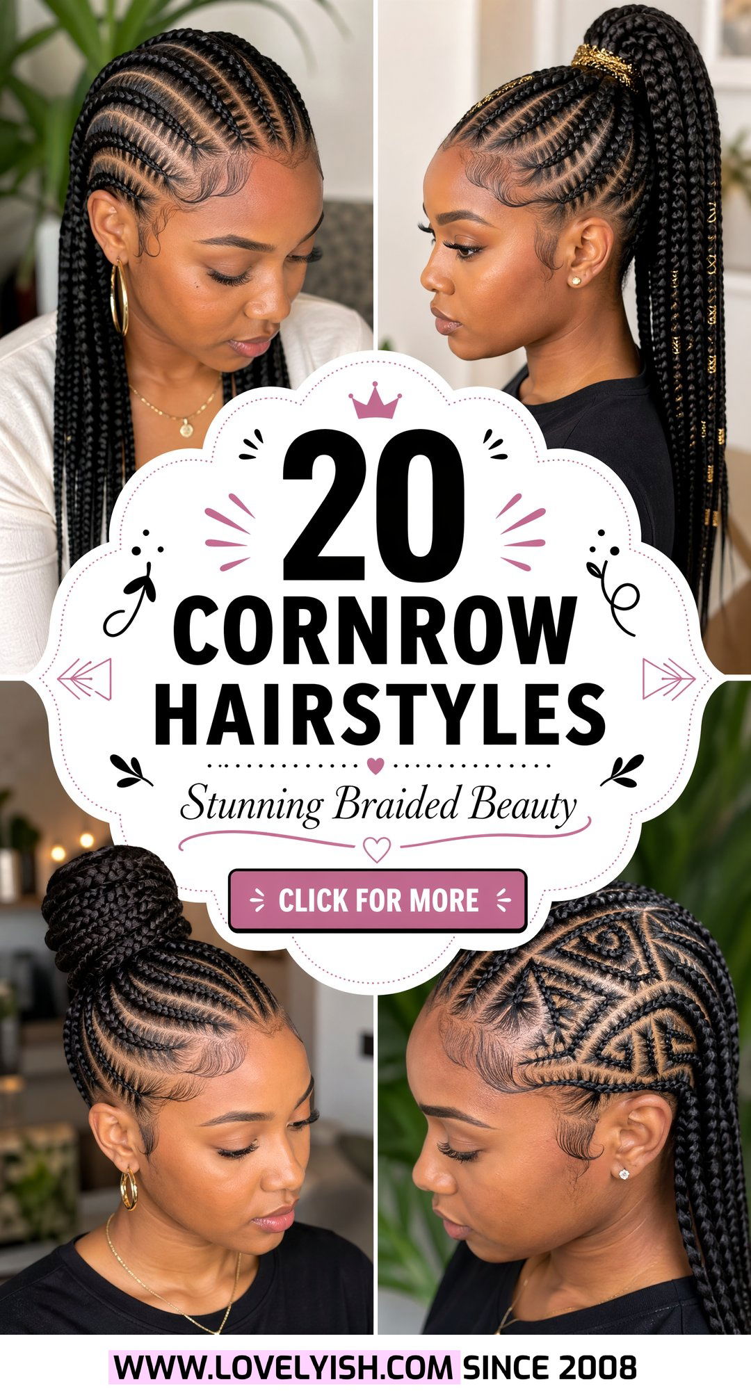 20 Stunning Cornrow Hairstyles for Black Women to Try Now - 20 Stunning Cornrow Hairstyles for Black Women to Try Now