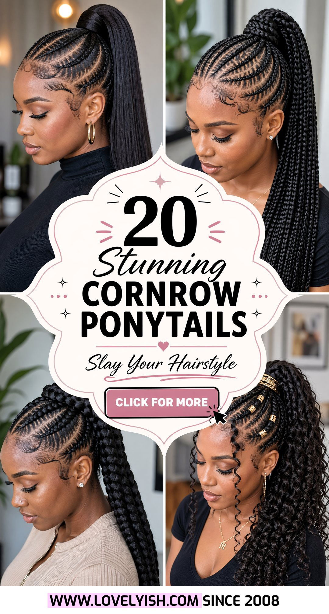 20 Stunning Cornrow Ponytail For Black Women To Try Today - 20 Stunning Cornrow Ponytail For Black Women To Try Today