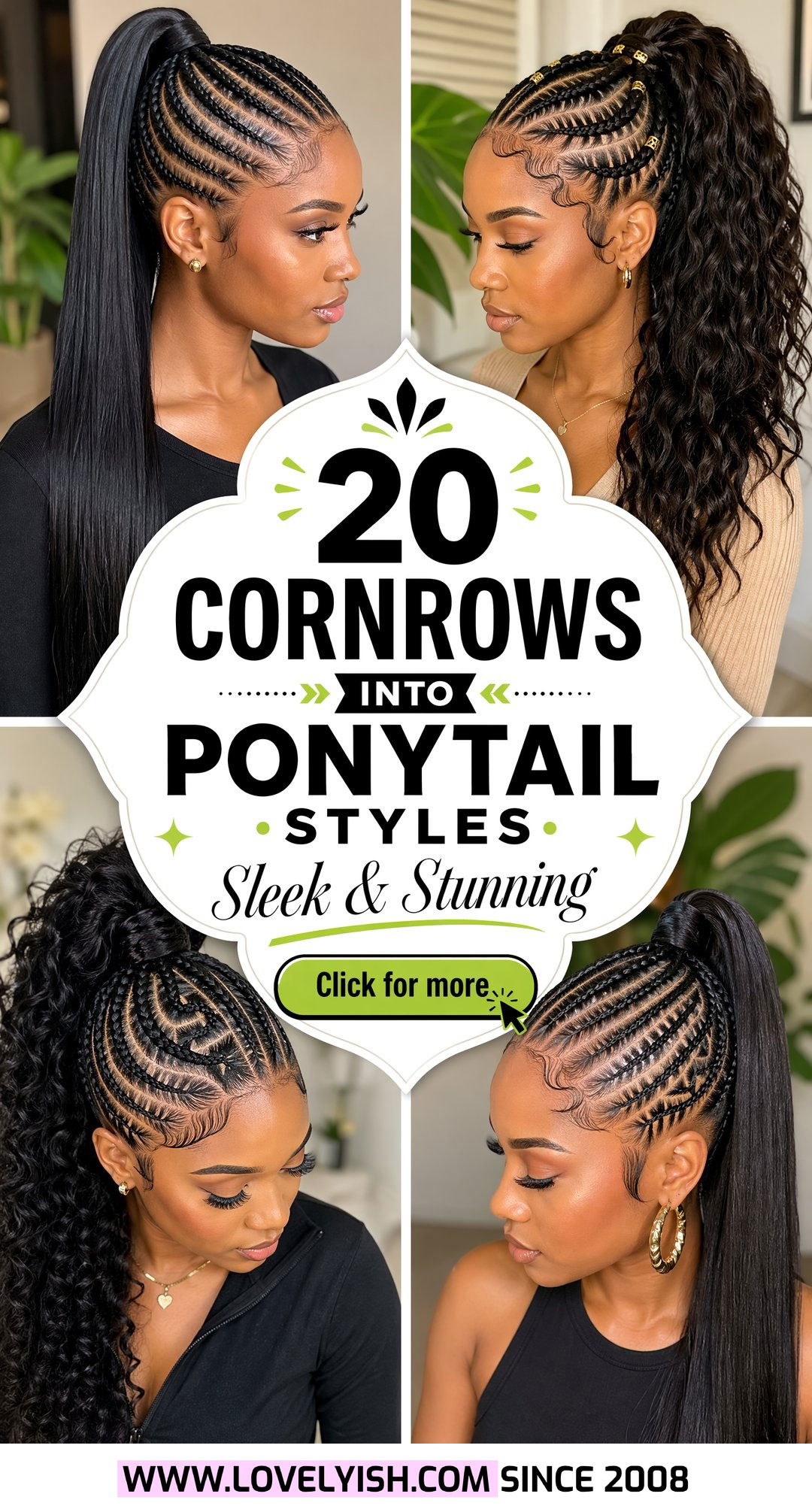 20 Stunning Cornrows Into Ponytail With Weave Styles To Try - 20 Stunning Cornrows Into Ponytail With Weave Styles To Try