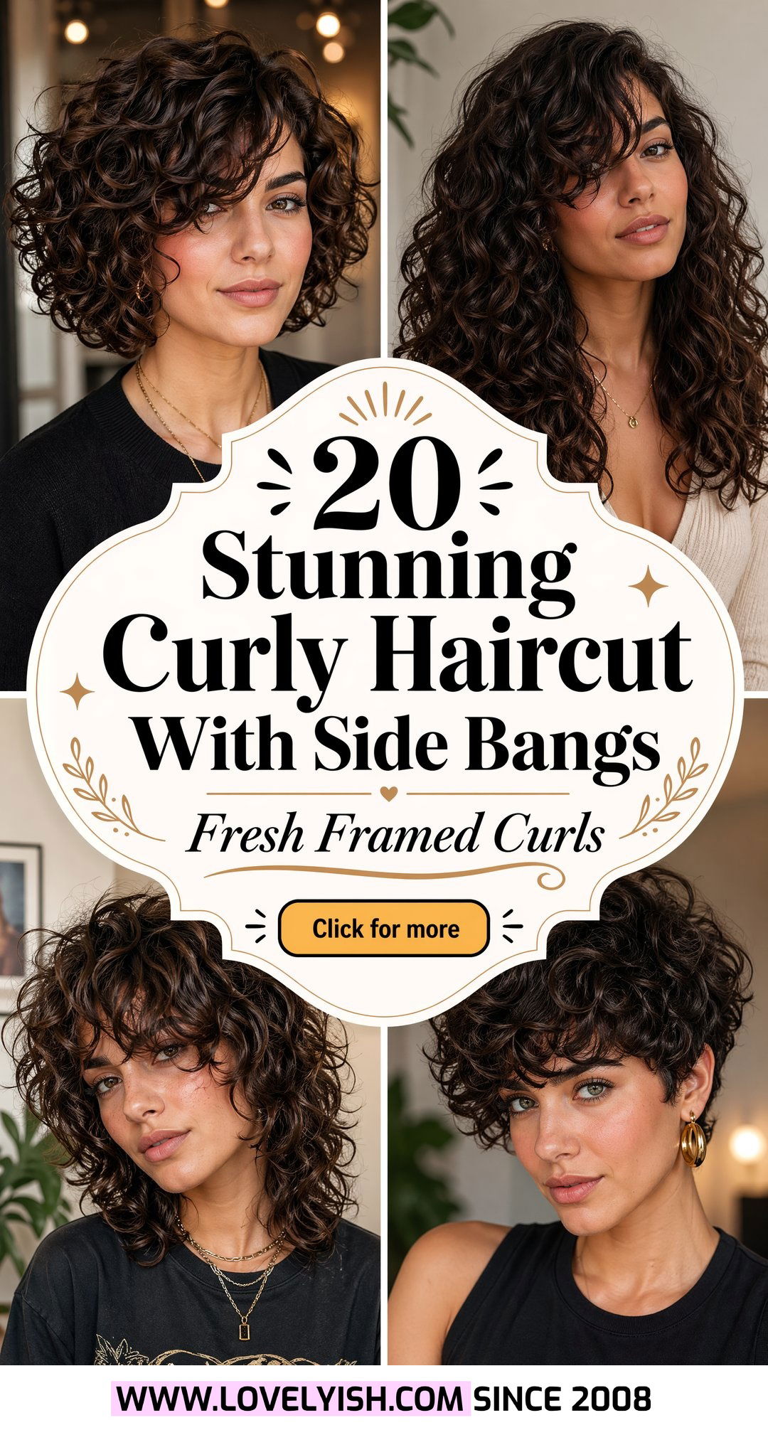 20 Stunning Curly Haircut With Side Bangs for a Fresh Look - 20 Stunning Curly Haircut With Side Bangs for a Fresh Look