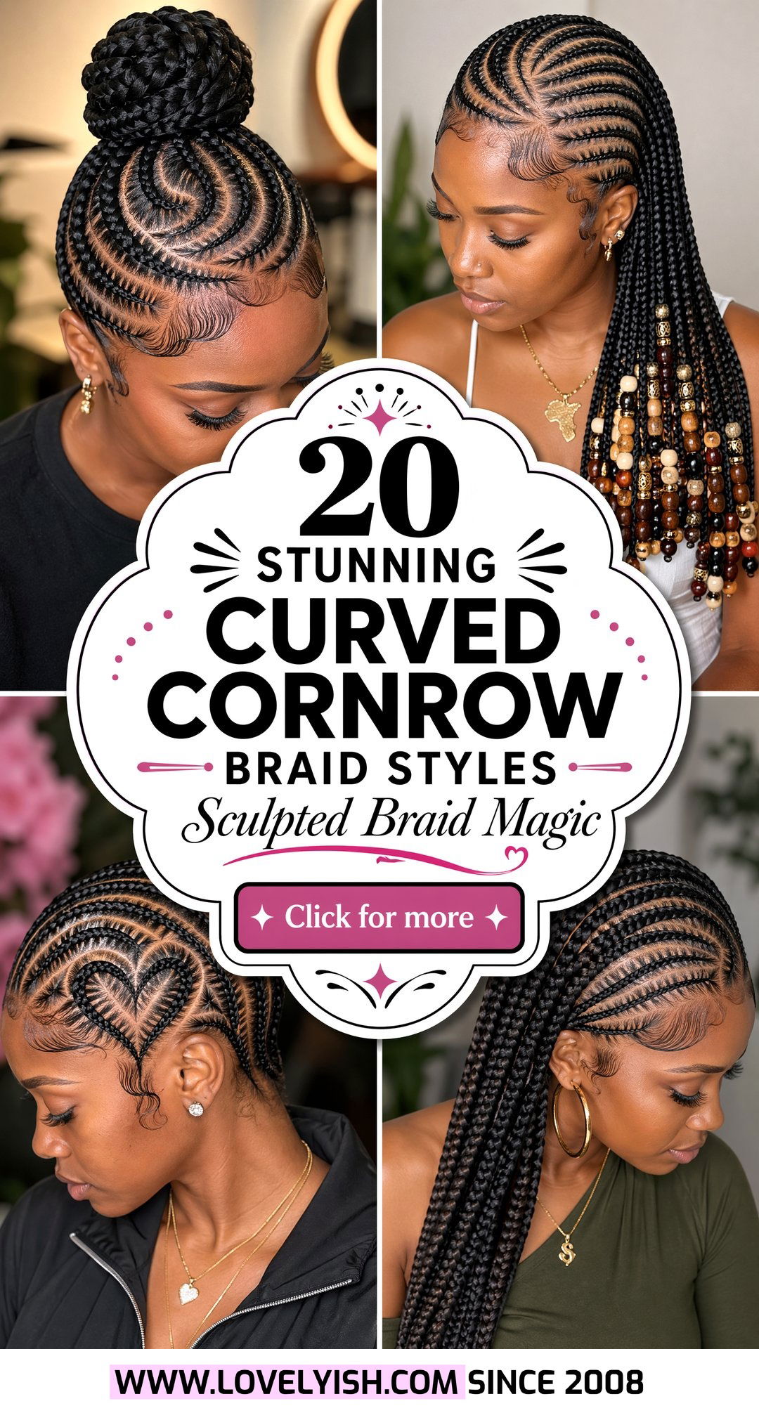 20 Stunning Curved Cornrow Braid Styles to Try This Season - 20 Stunning Curved Cornrow Braid Styles to Try This Season