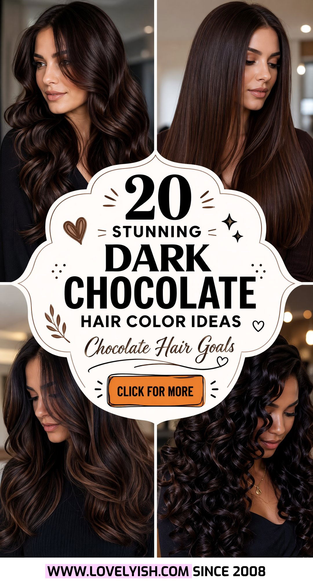 20 Stunning Dark Chocolate Hair Color Ideas to Try Now - 20 Stunning Dark Chocolate Hair Color Ideas to Try Now