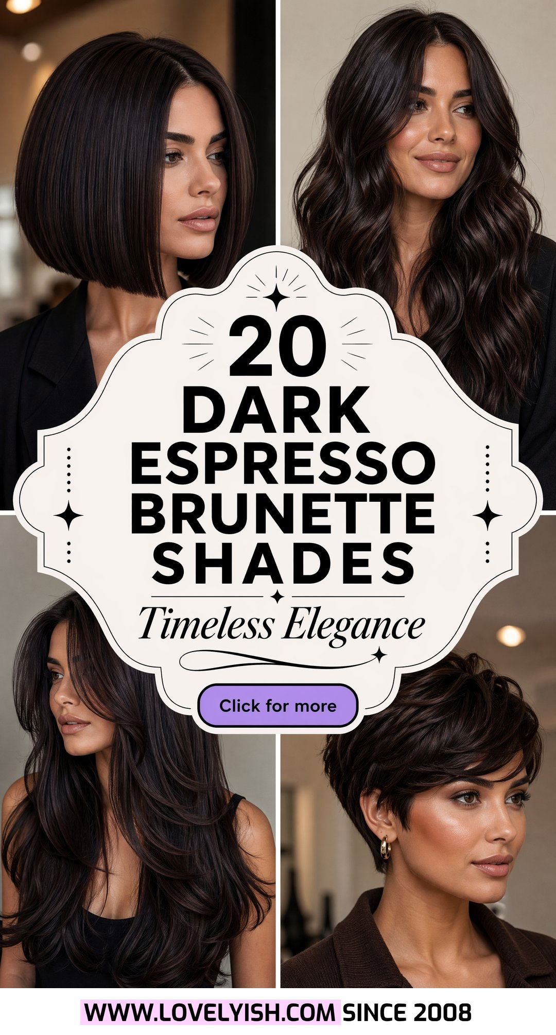 20 Stunning Dark Espresso Brunette Shades for Mature Women - 20 Stunning Dark Espresso Brunette Shades for Mature Women