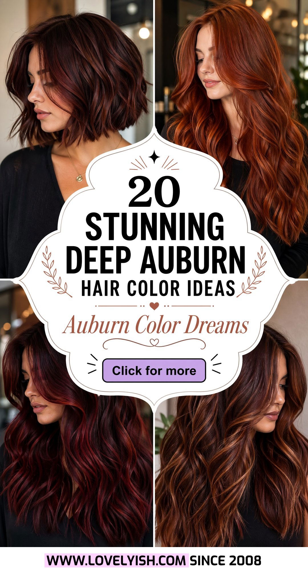 20 Stunning Deep Auburn Hair Color Ideas for a Bold Look - 20 Stunning Deep Auburn Hair Color Ideas for a Bold Look
