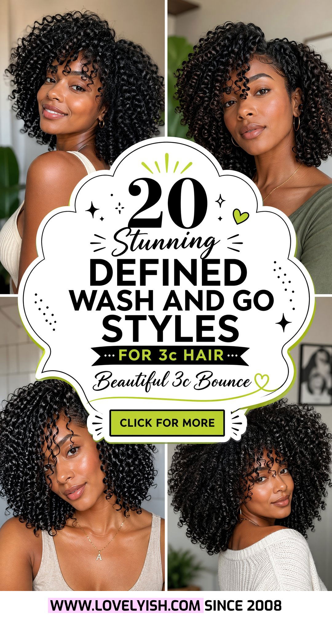 20 Stunning Defined Wash and Go for 3c Hair Style Ideas - 20 Stunning Defined Wash and Go for 3c Hair Style Ideas
