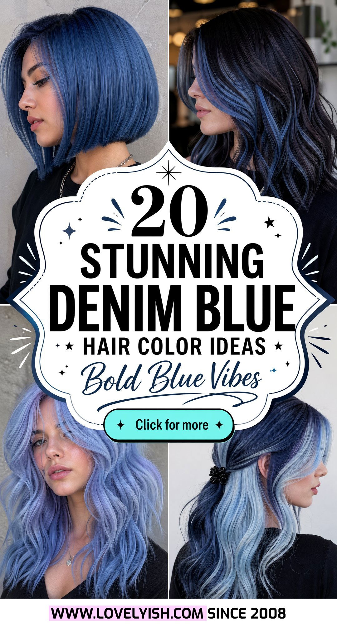 20 Stunning Denim Blue Hair Color Ideas for a Bold Look - 20 Stunning Denim Blue Hair Color Ideas for a Bold Look