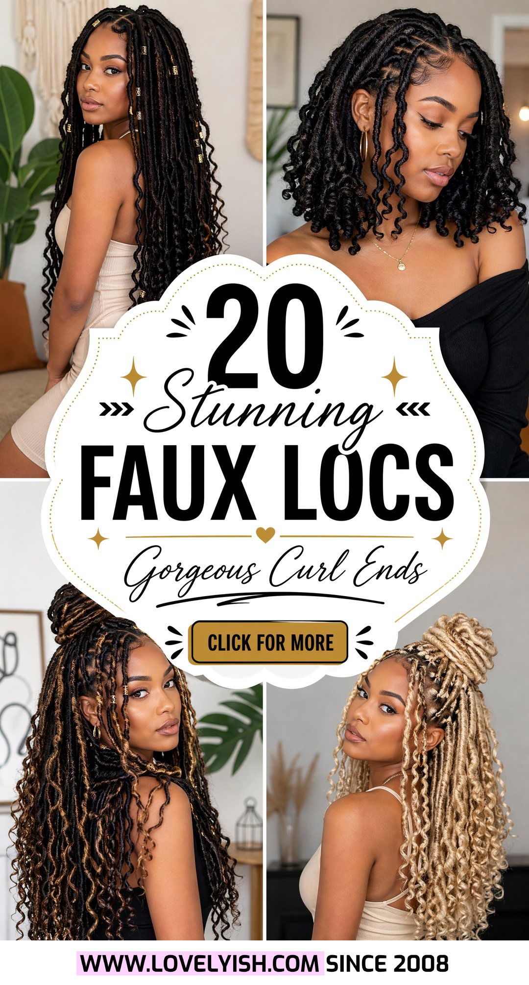 20 Stunning Faux Locs With Curly Ends for a Gorgeous Look - 20 Stunning Faux Locs With Curly Ends for a Gorgeous Look