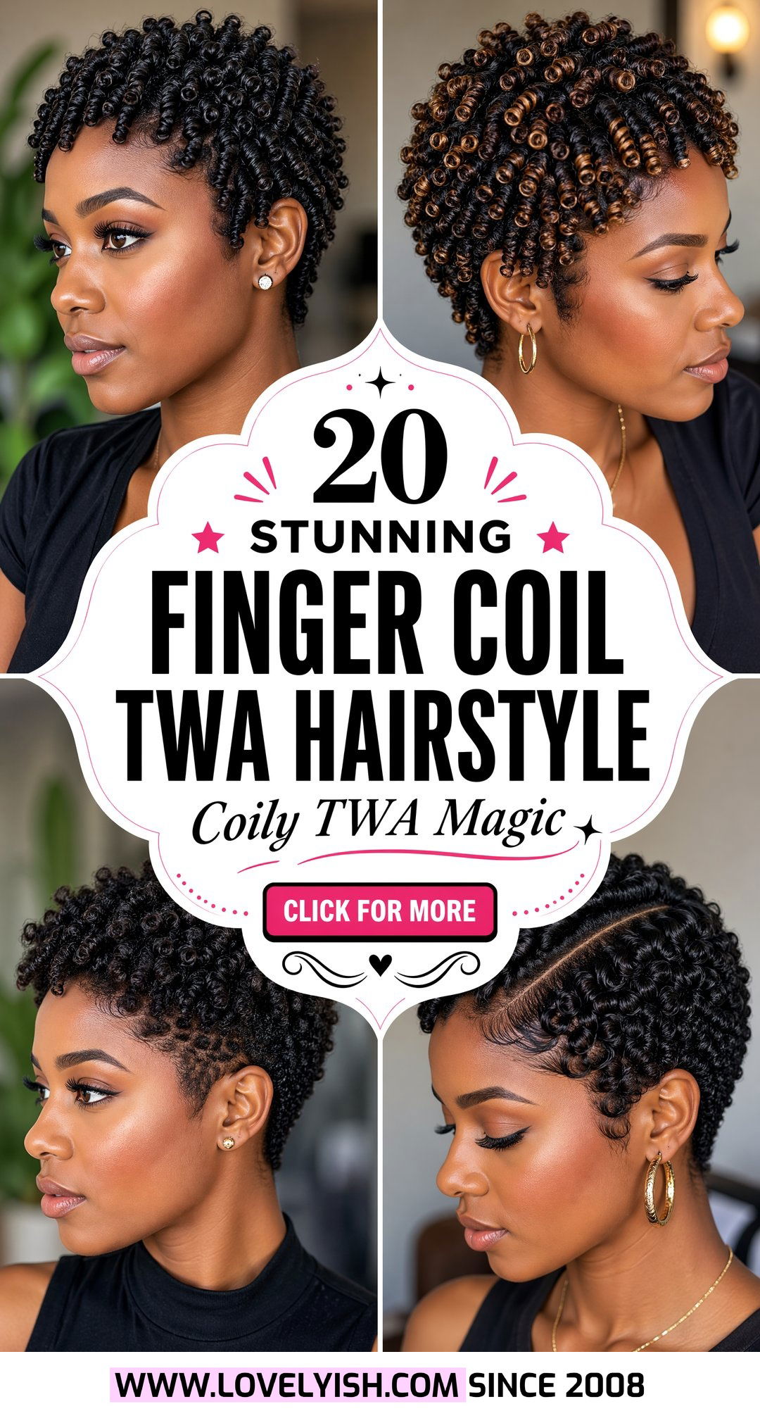 20 Stunning Finger Coil TWA Hairstyle Looks for Natural Hair - 20 Stunning Finger Coil TWA Hairstyle Looks for Natural Hair