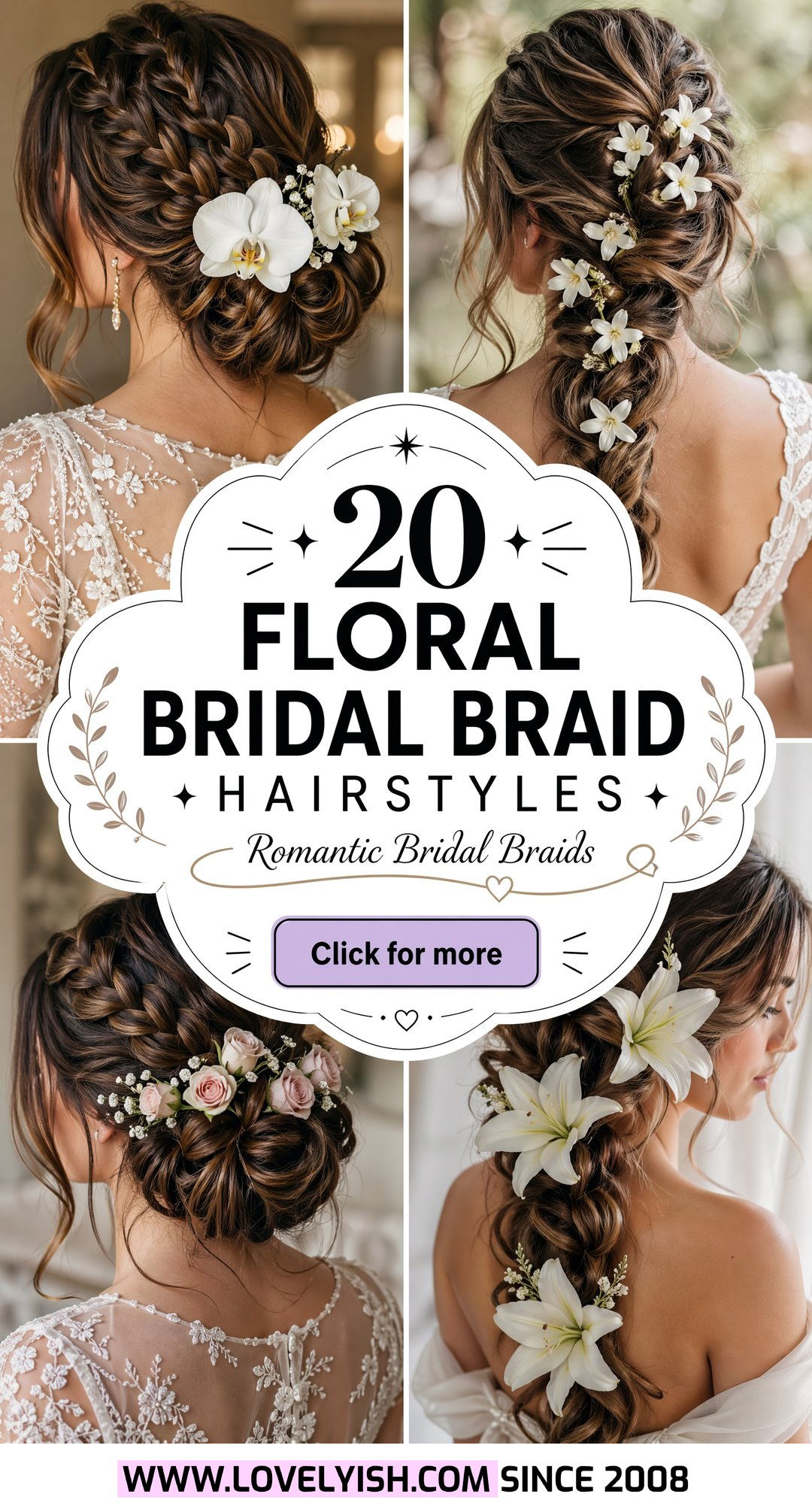 20 Stunning Floral Bridal Braid Hairstyle Ideas For Brides - 20 Stunning Floral Bridal Braid Hairstyle Ideas For Brides