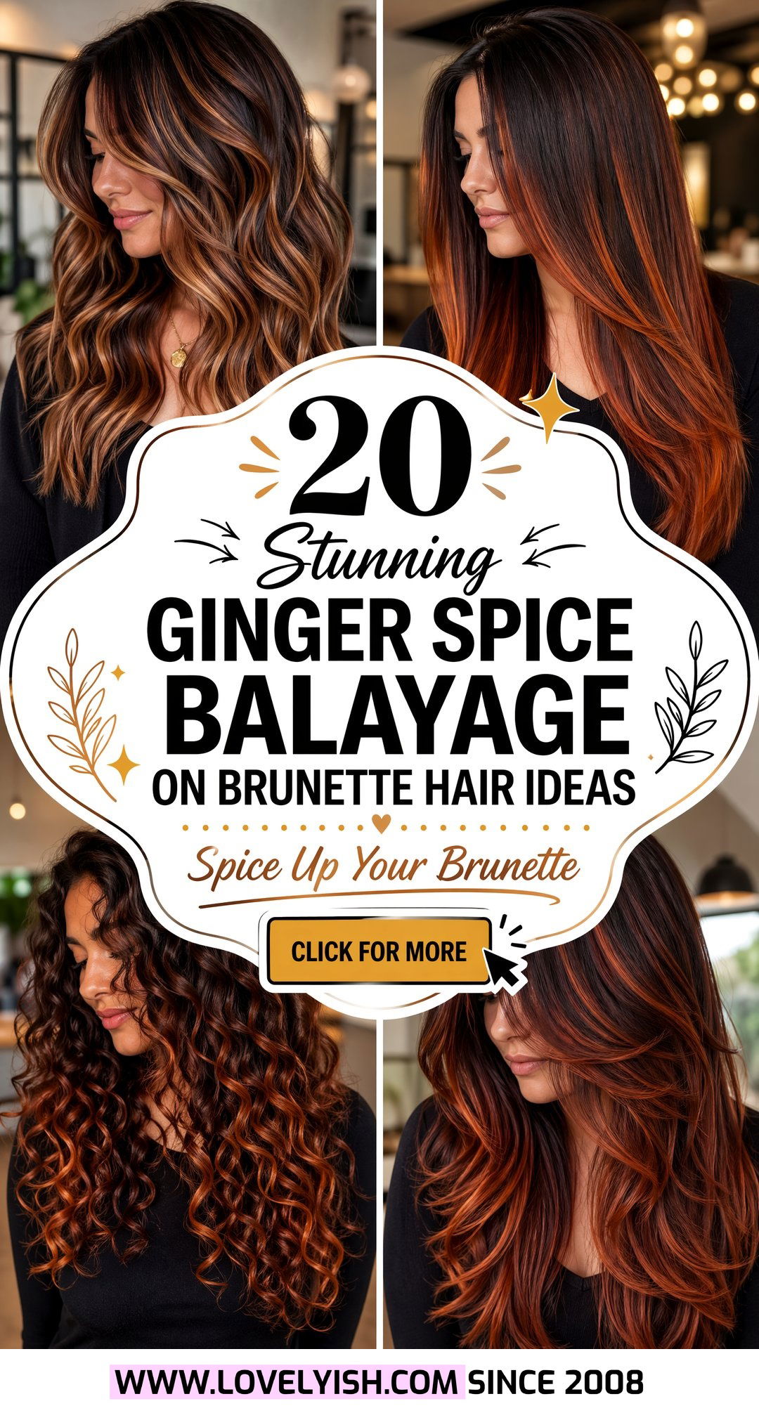 20 Stunning Ginger Spice Balayage On Brunette Hair Ideas - 20 Stunning Ginger Spice Balayage On Brunette Hair Ideas