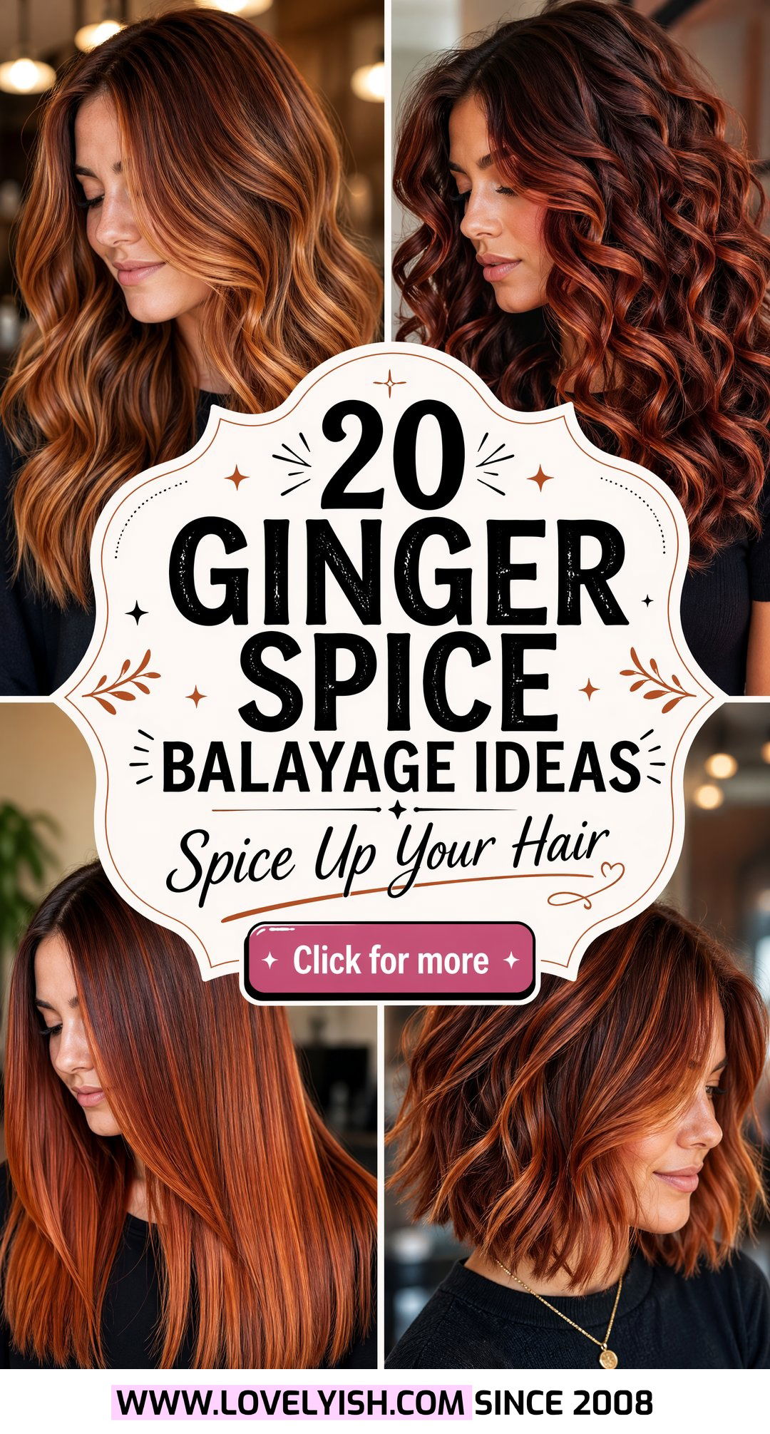 20 Stunning Ginger Spice Balayage on Brunette Hair Looks - 20 Stunning Ginger Spice Balayage on Brunette Hair Looks
