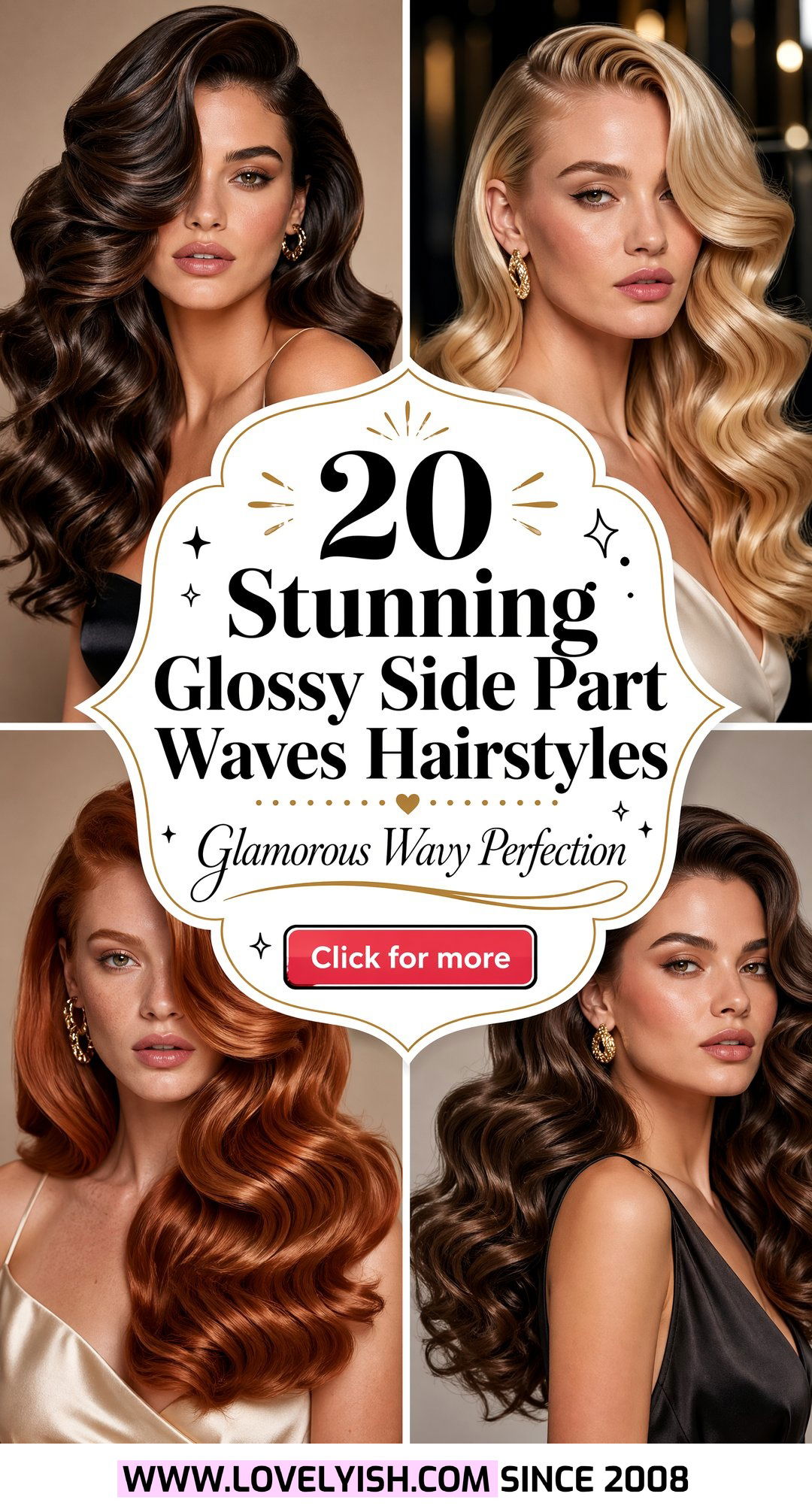 20 Stunning Glossy Side Part Waves Hairstyles for Glam Looks - 20 Stunning Glossy Side Part Waves Hairstyles for Glam Looks