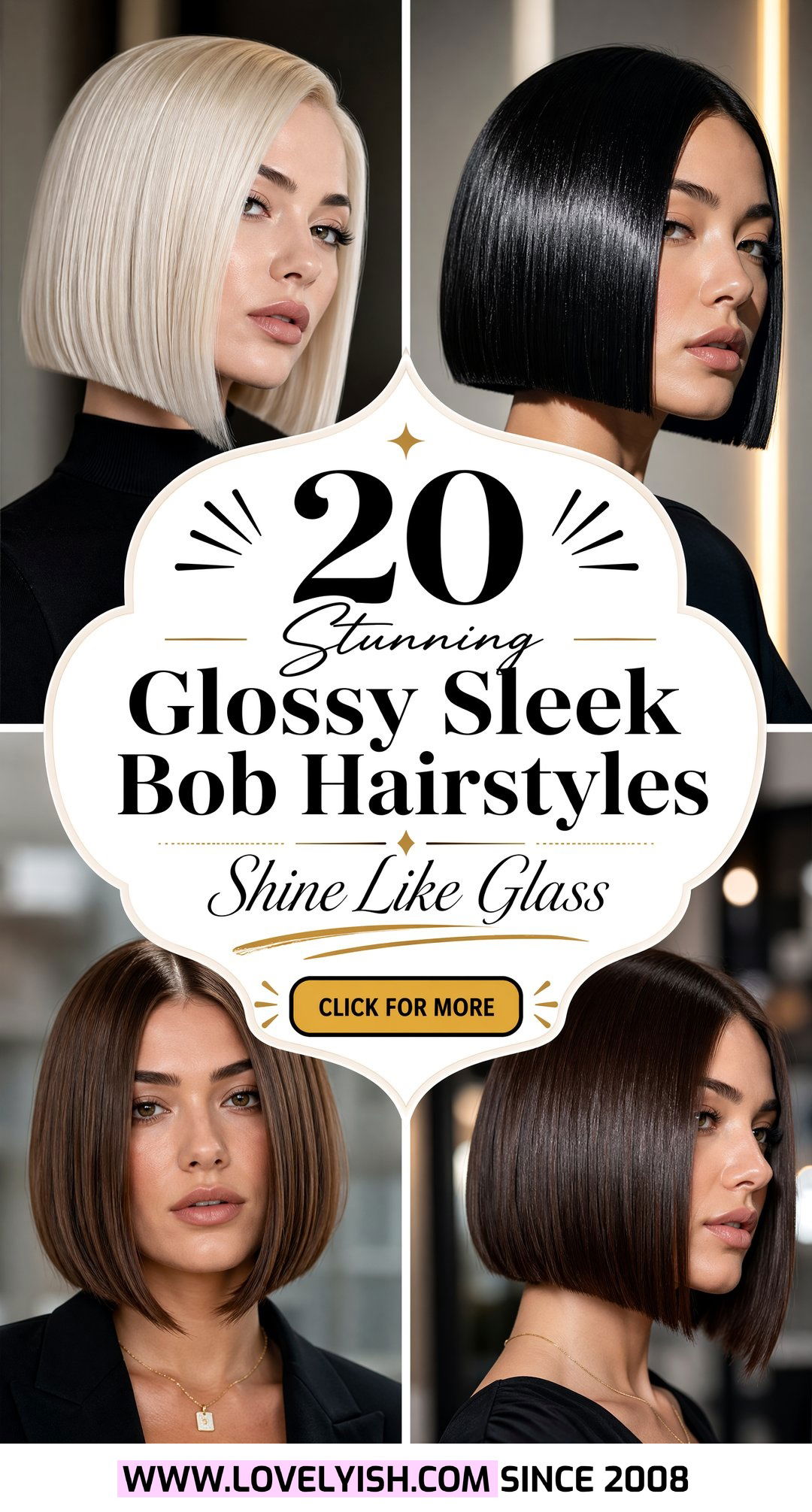 20 Stunning Glossy Sleek Bob Hairstyles with Ultimate Shine - 20 Stunning Glossy Sleek Bob Hairstyles with Ultimate Shine