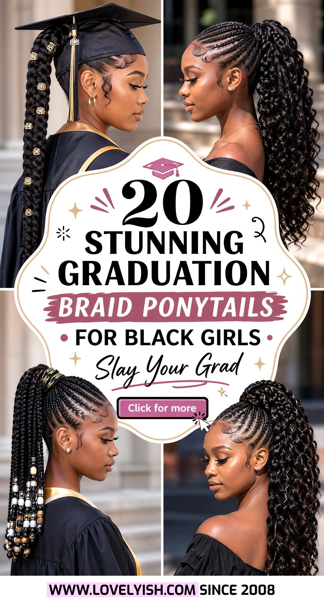 20 Stunning Graduation Braid Ponytail for Black Girls Ideas - 20 Stunning Graduation Braid Ponytail for Black Girls Ideas