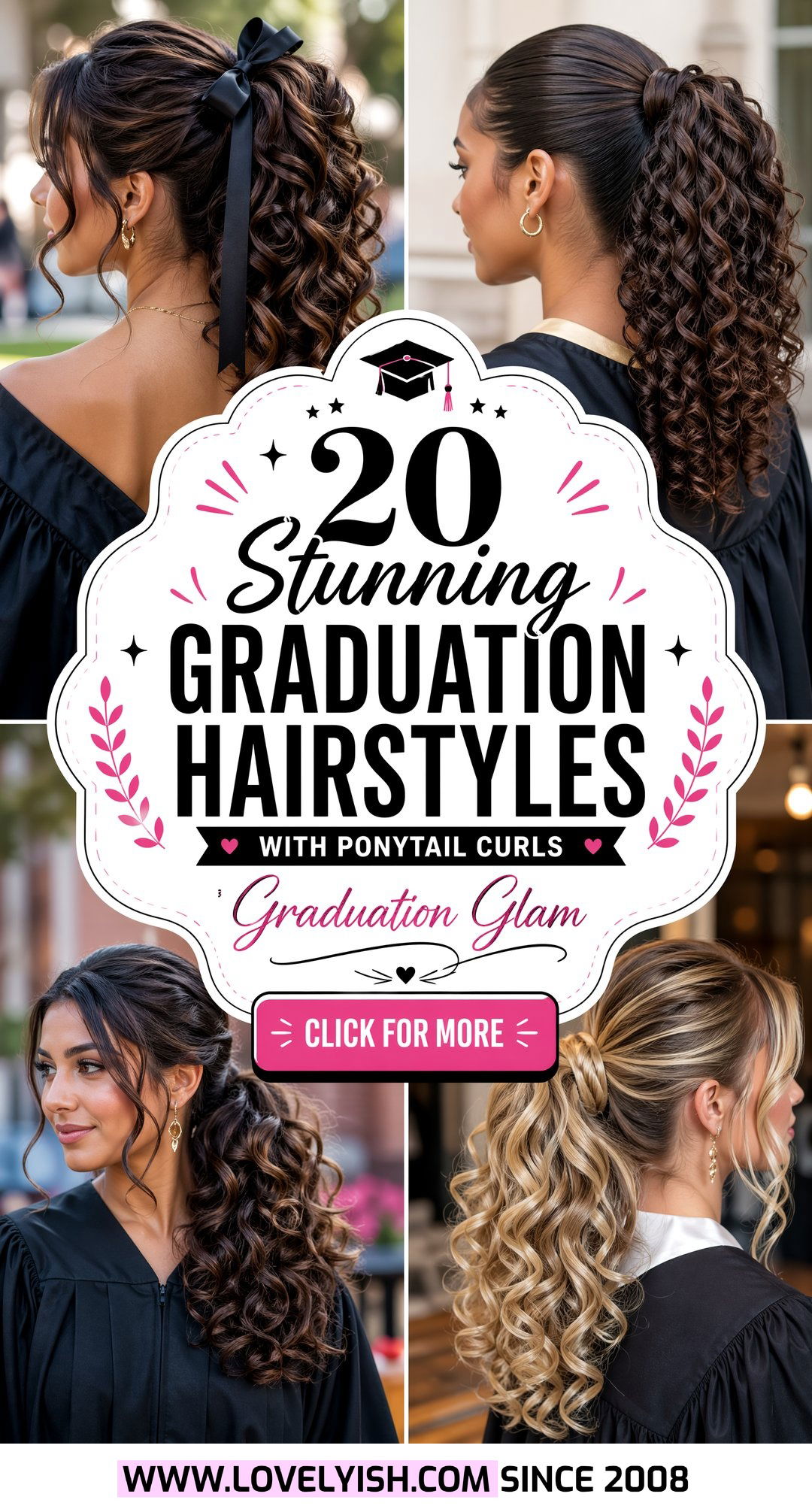 20 Stunning Graduation Hairstyle With Ponytail Curls Ideas - 20 Stunning Graduation Hairstyle With Ponytail Curls Ideas